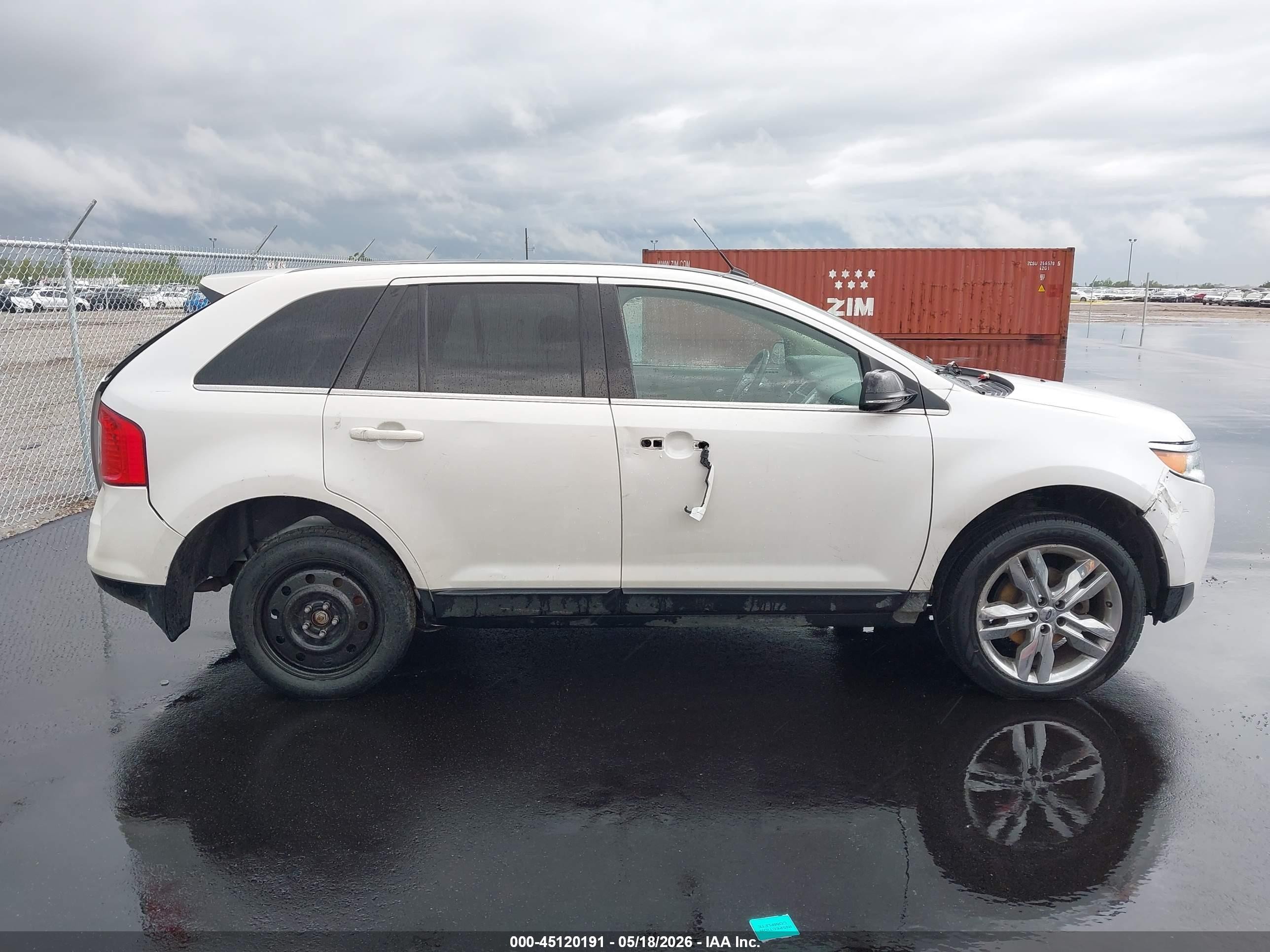 2013 Ford Edge Limited White vin: 2FMDK4KC3DBC84332
