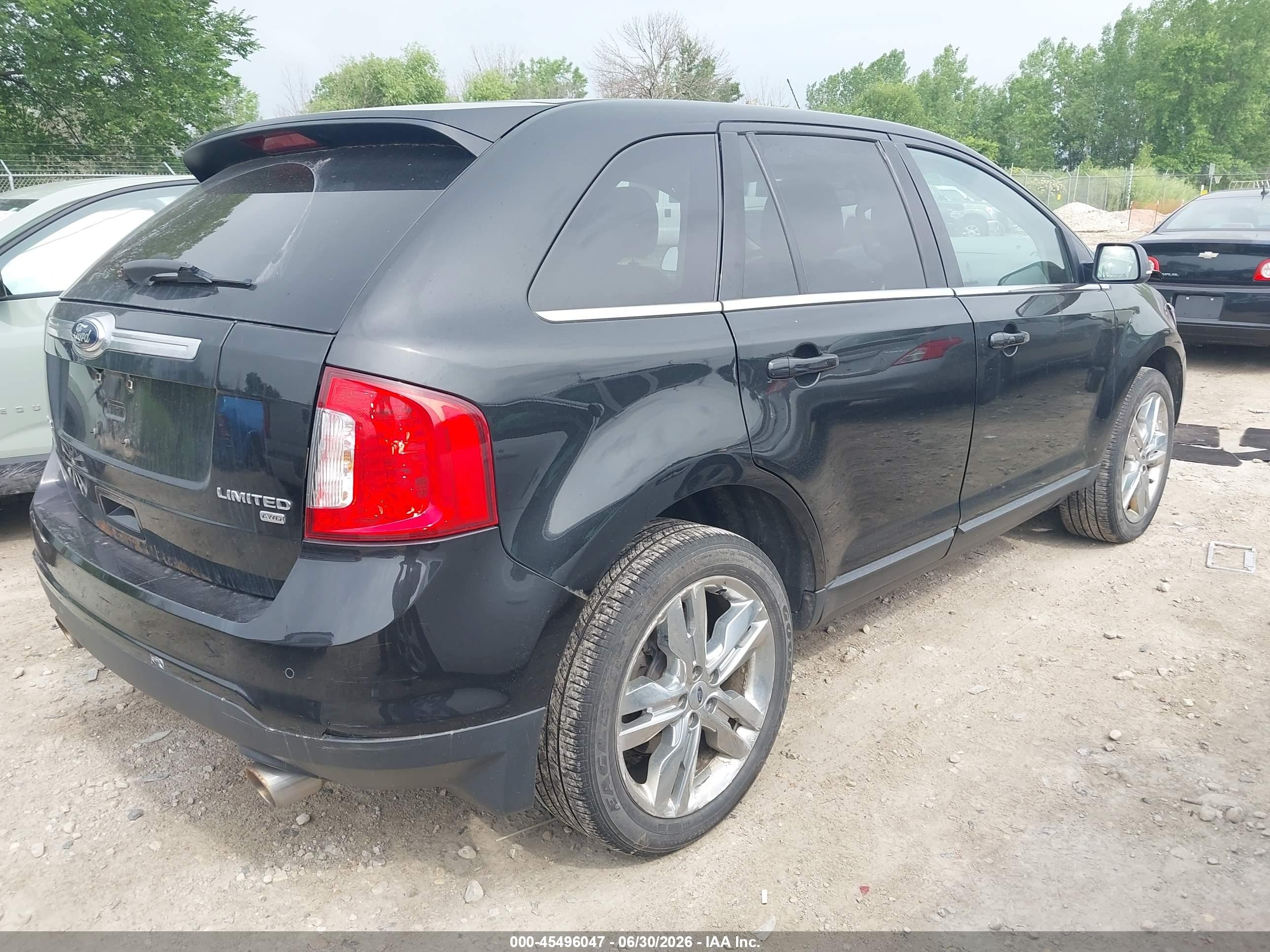 2013 Ford Edge Limited Black vin: 2FMDK4KC3DBE24671