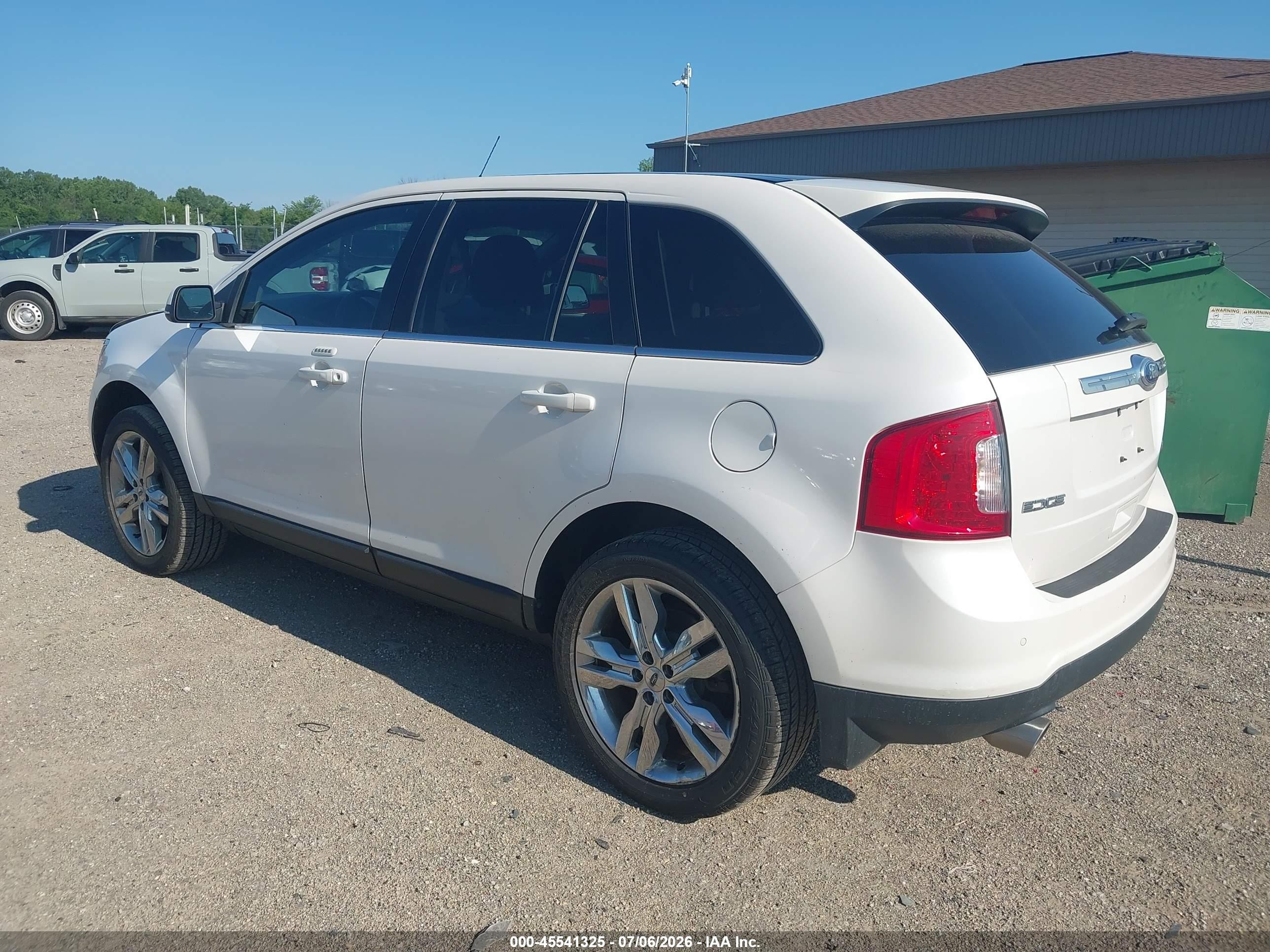2014 Ford Edge Limited White vin: 2FMDK4KC3EBA91826