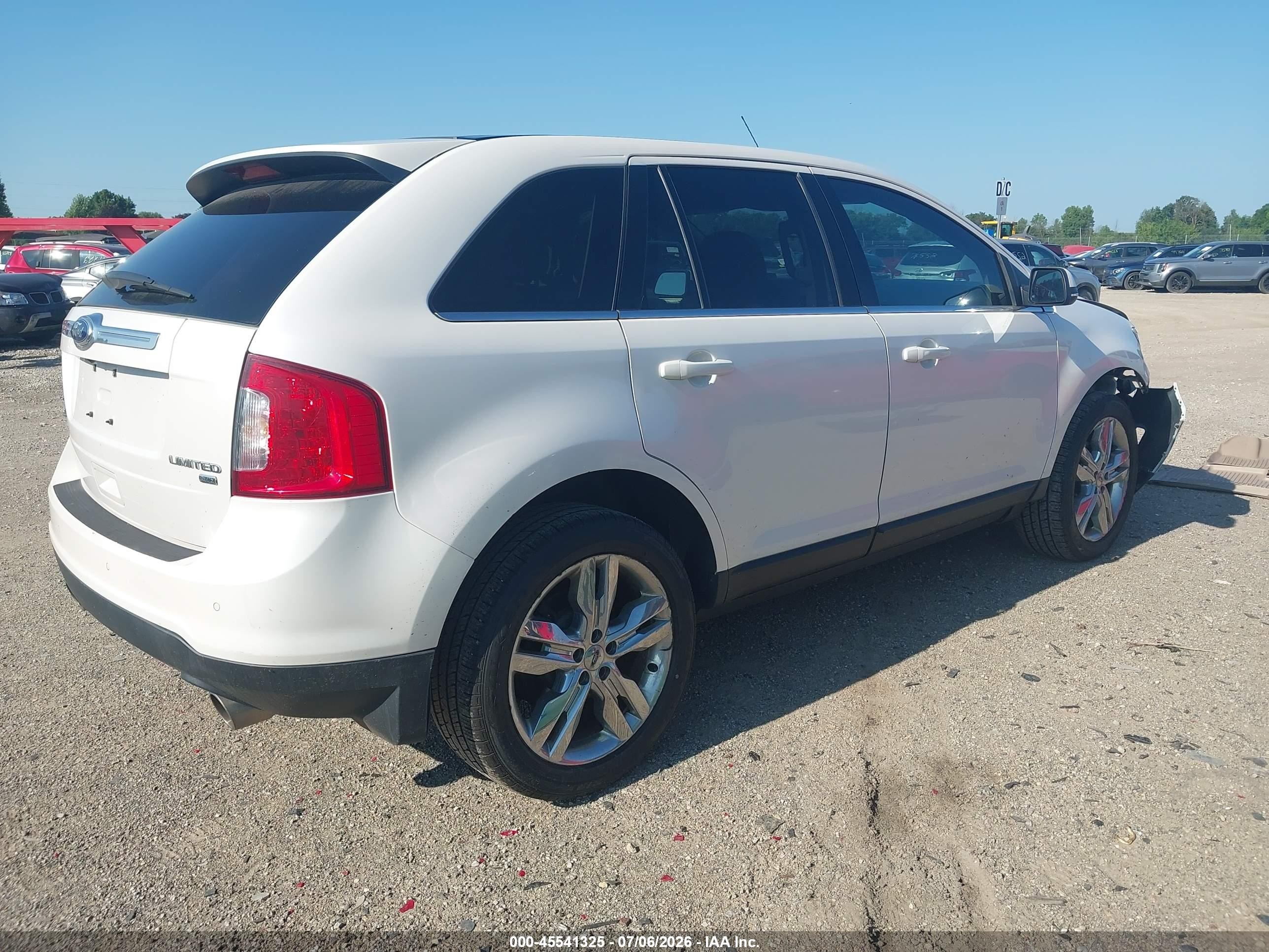 2014 Ford Edge Limited White vin: 2FMDK4KC3EBA91826