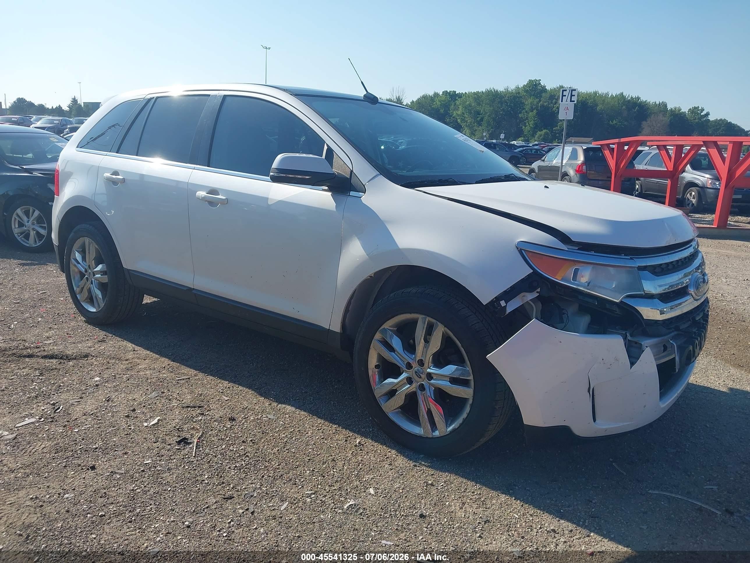 2014 Ford Edge Limited White vin: 2FMDK4KC3EBA91826