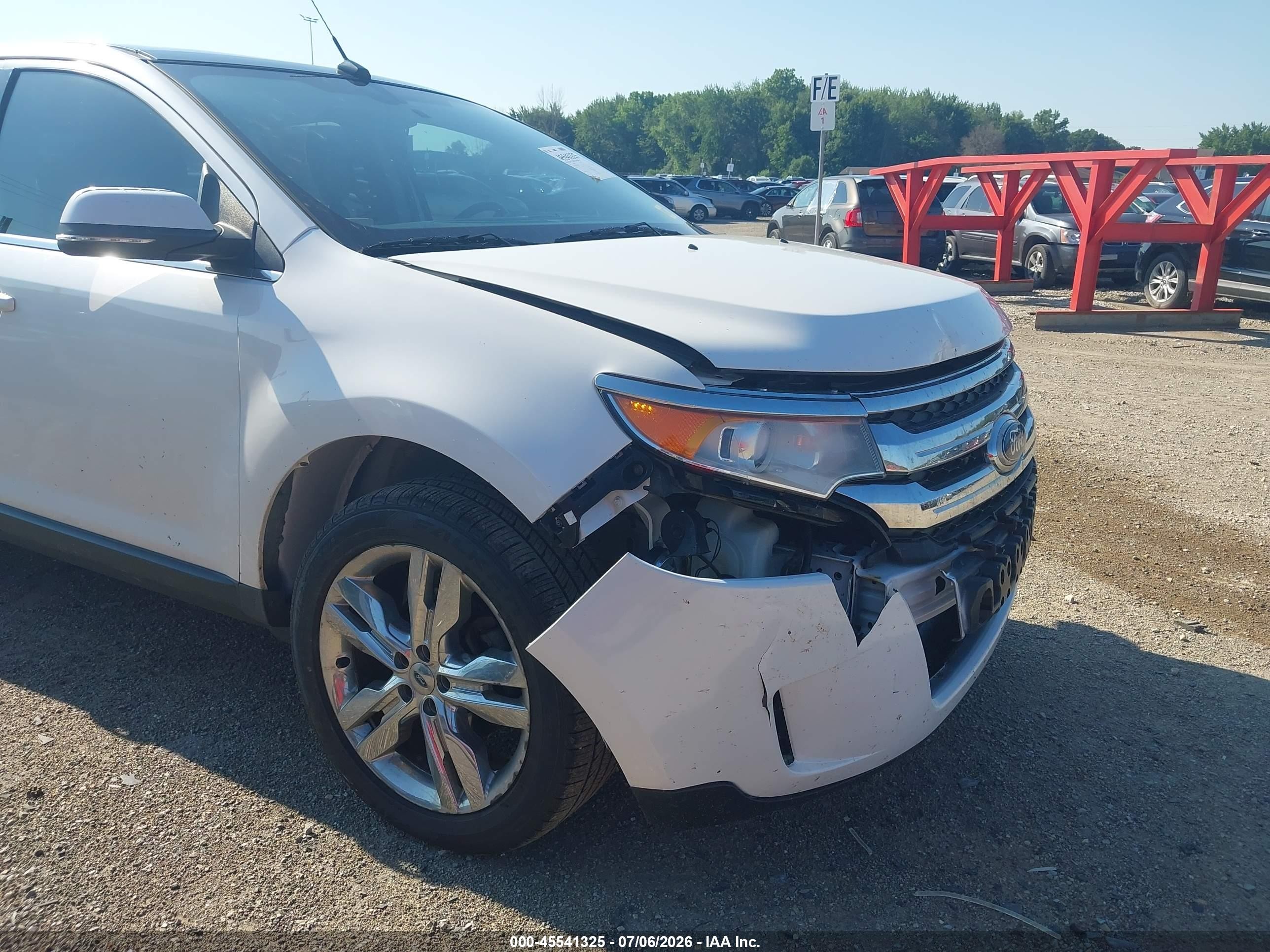2014 Ford Edge Limited White vin: 2FMDK4KC3EBA91826