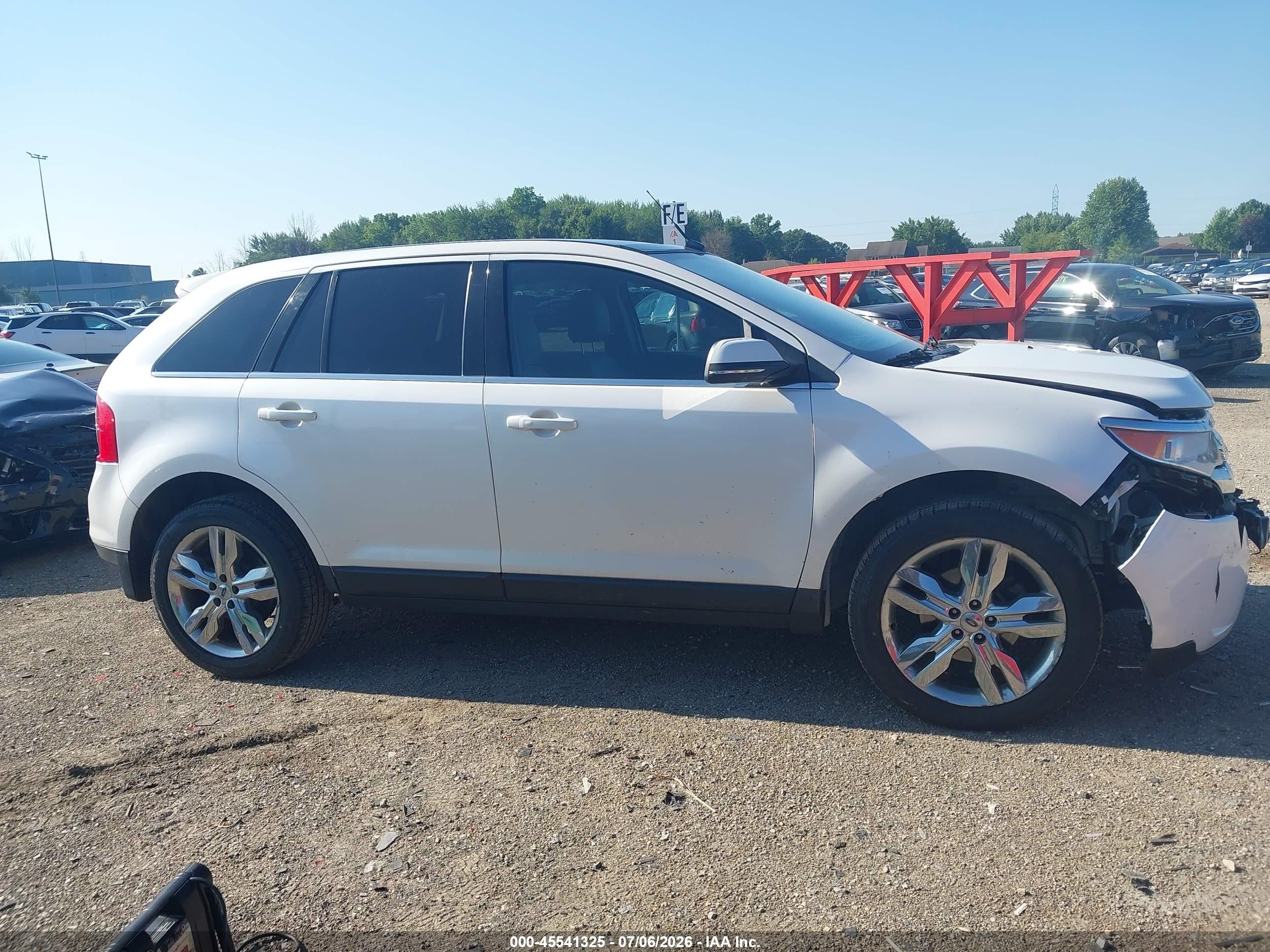 2014 Ford Edge Limited White vin: 2FMDK4KC3EBA91826