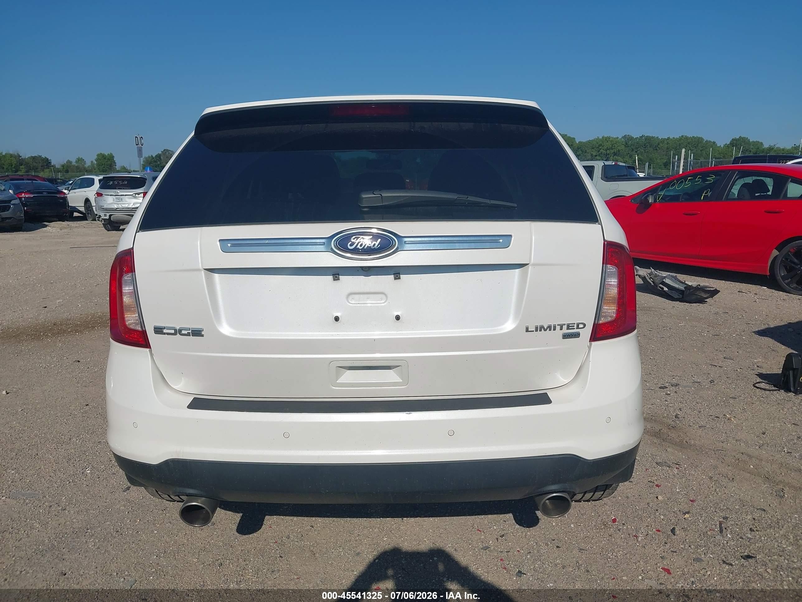 2014 Ford Edge Limited White vin: 2FMDK4KC3EBA91826