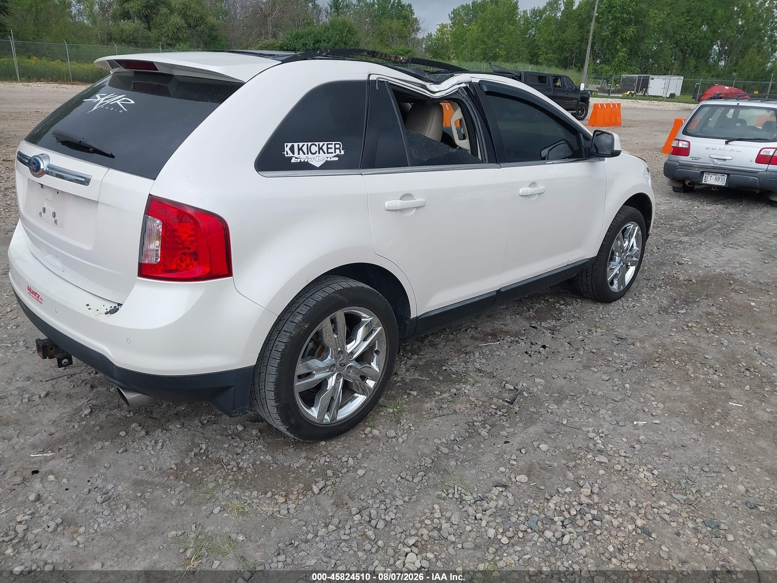 2011 Ford Edge Limited White vin: 2FMDK4KC4BBA41805