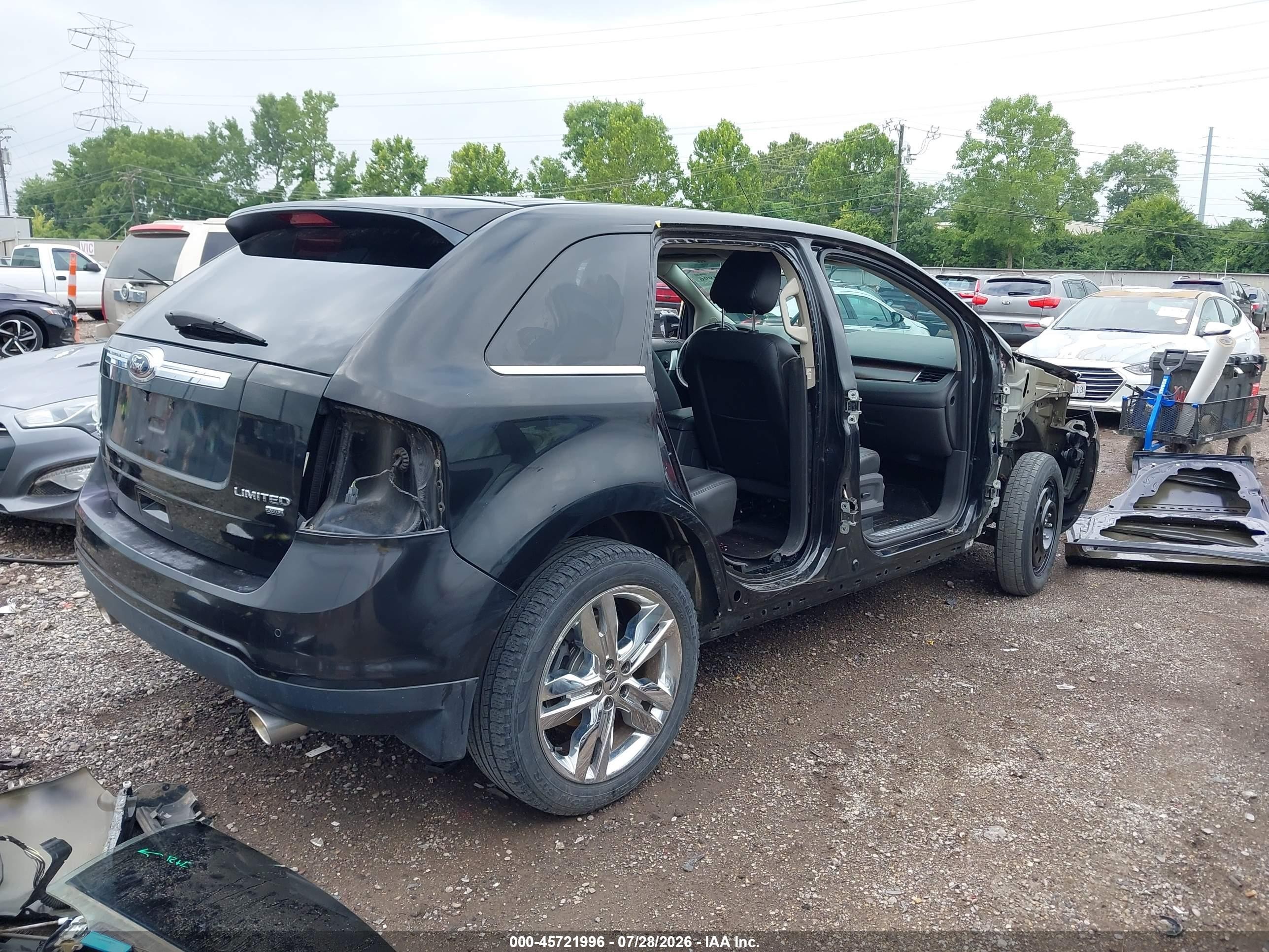 2013 Ford Edge Limited Black vin: 2FMDK4KC4DBA73379