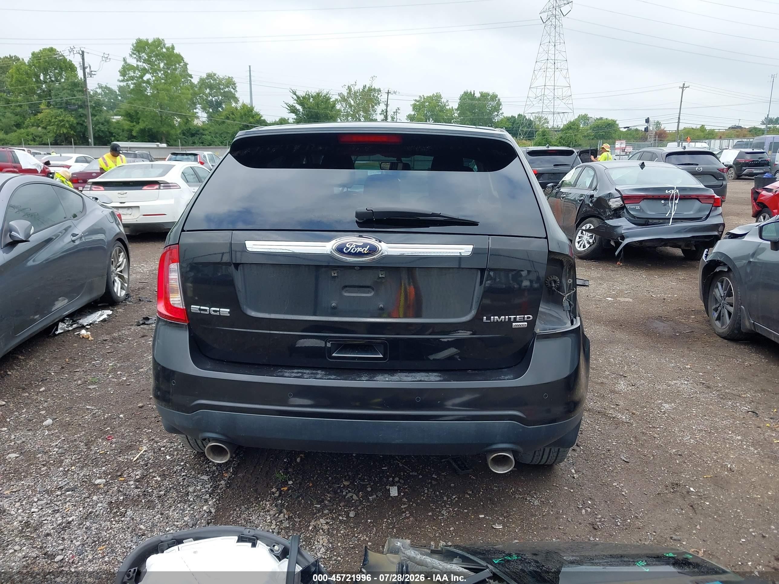2013 Ford Edge Limited Black vin: 2FMDK4KC4DBA73379