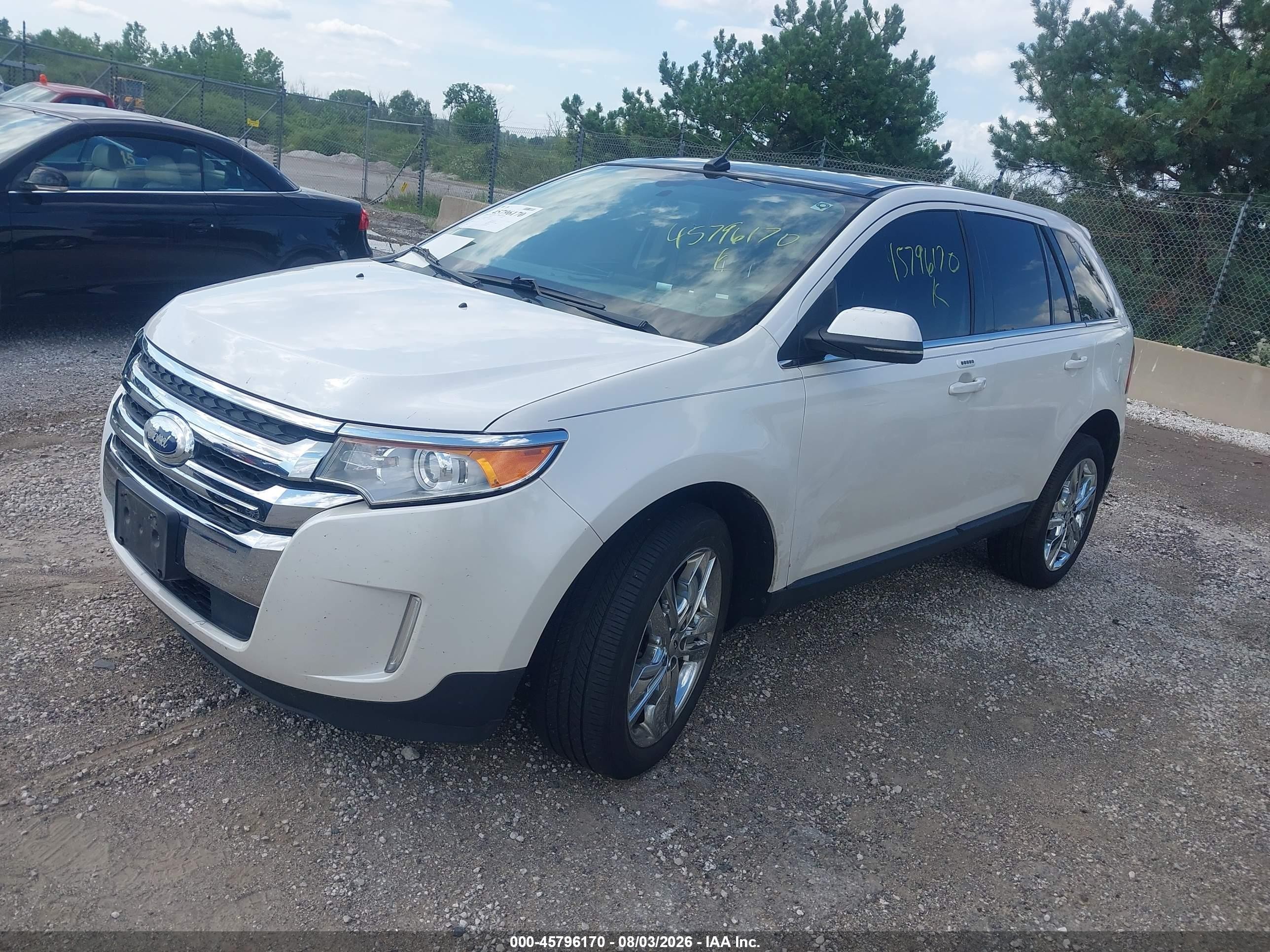 2013 Ford Edge Limited White vin: 2FMDK4KC4DBB10432