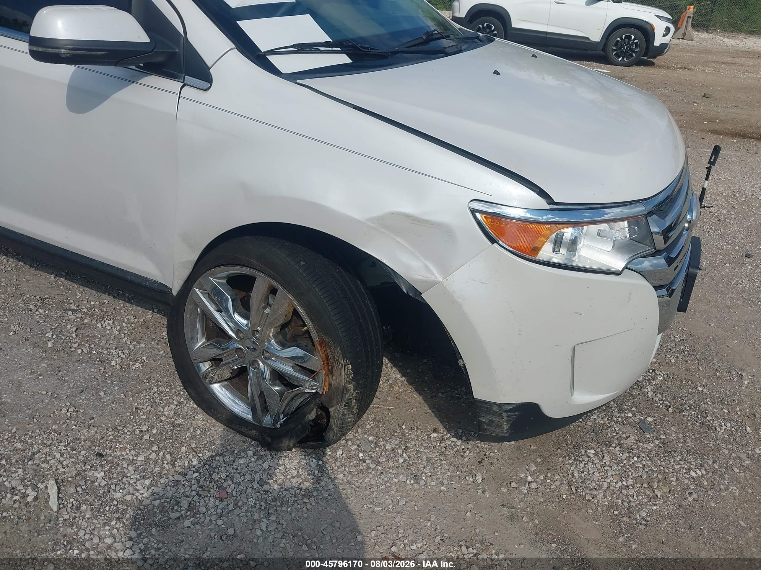 2013 Ford Edge Limited White vin: 2FMDK4KC4DBB10432