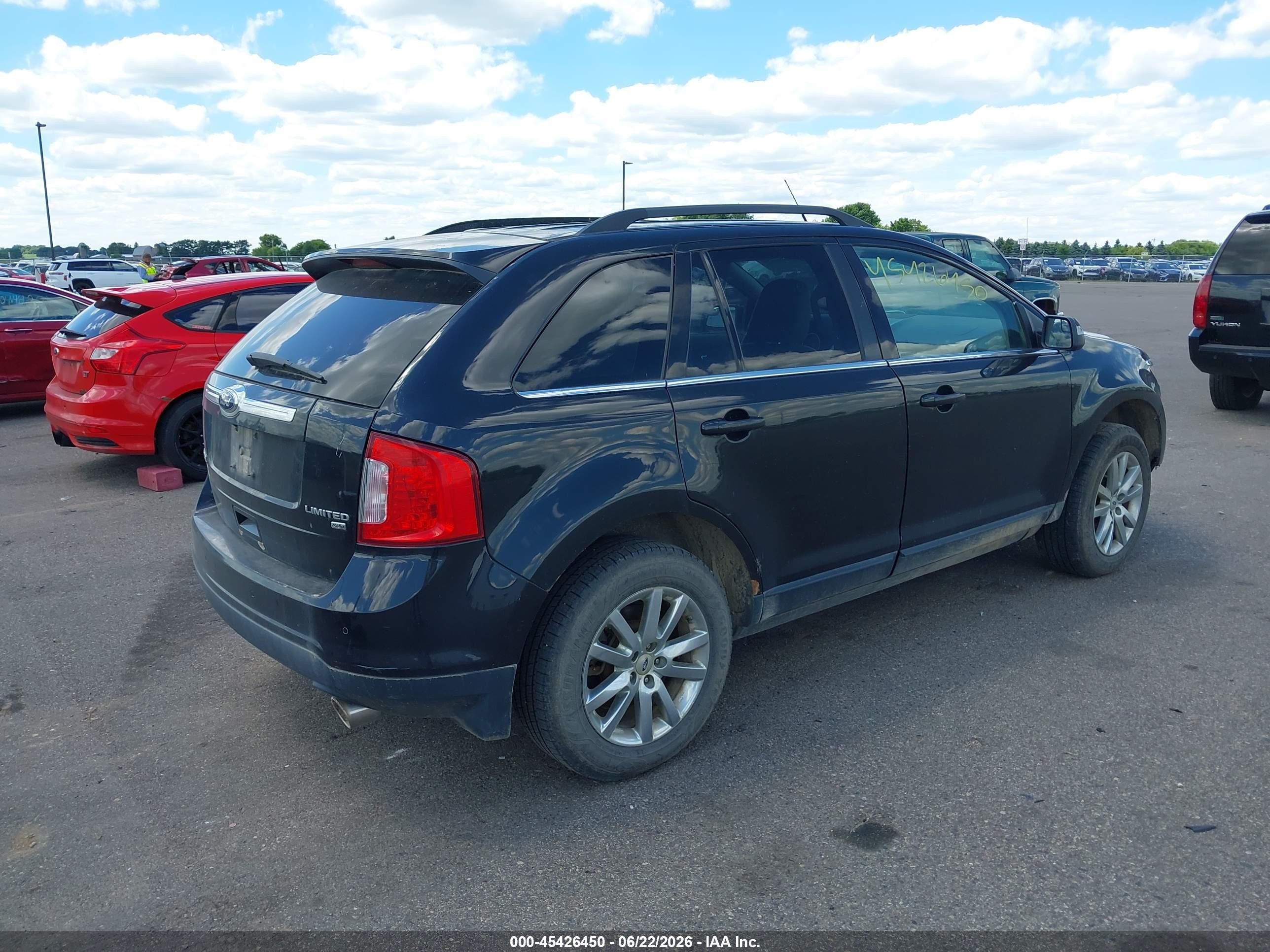 2013 Ford Edge Limited Black vin: 2FMDK4KC4DBB75622