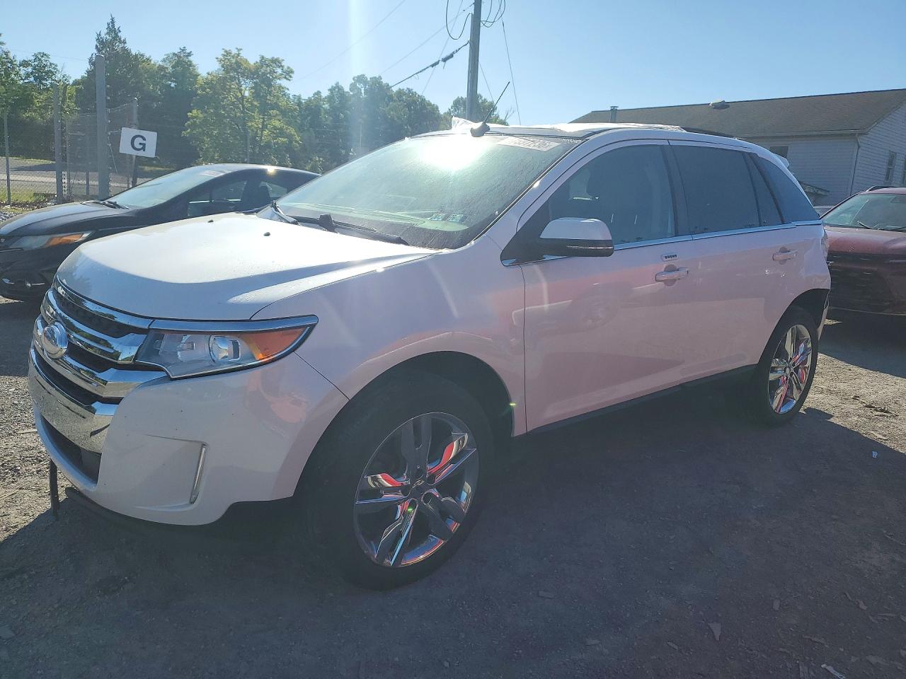 2013 Ford Edge Limited White vin: 2FMDK4KC4DBE30351