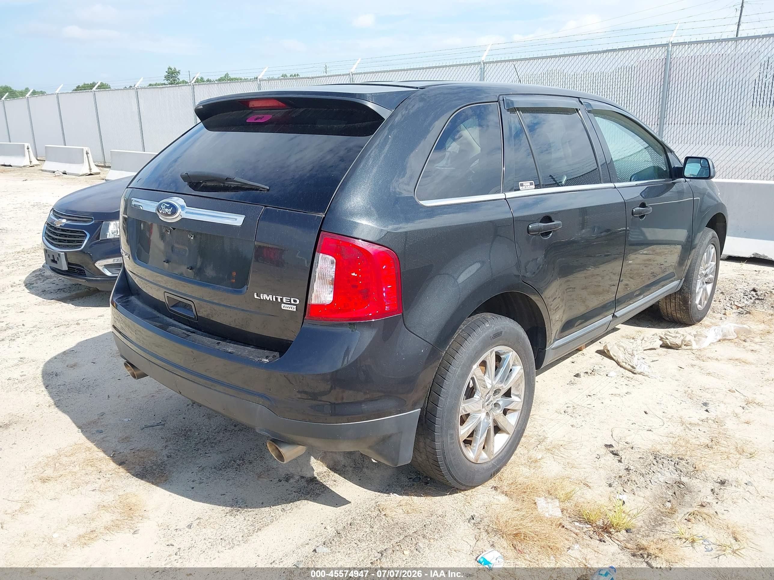 2014 Ford Edge Limited Black vin: 2FMDK4KC4EBA19873