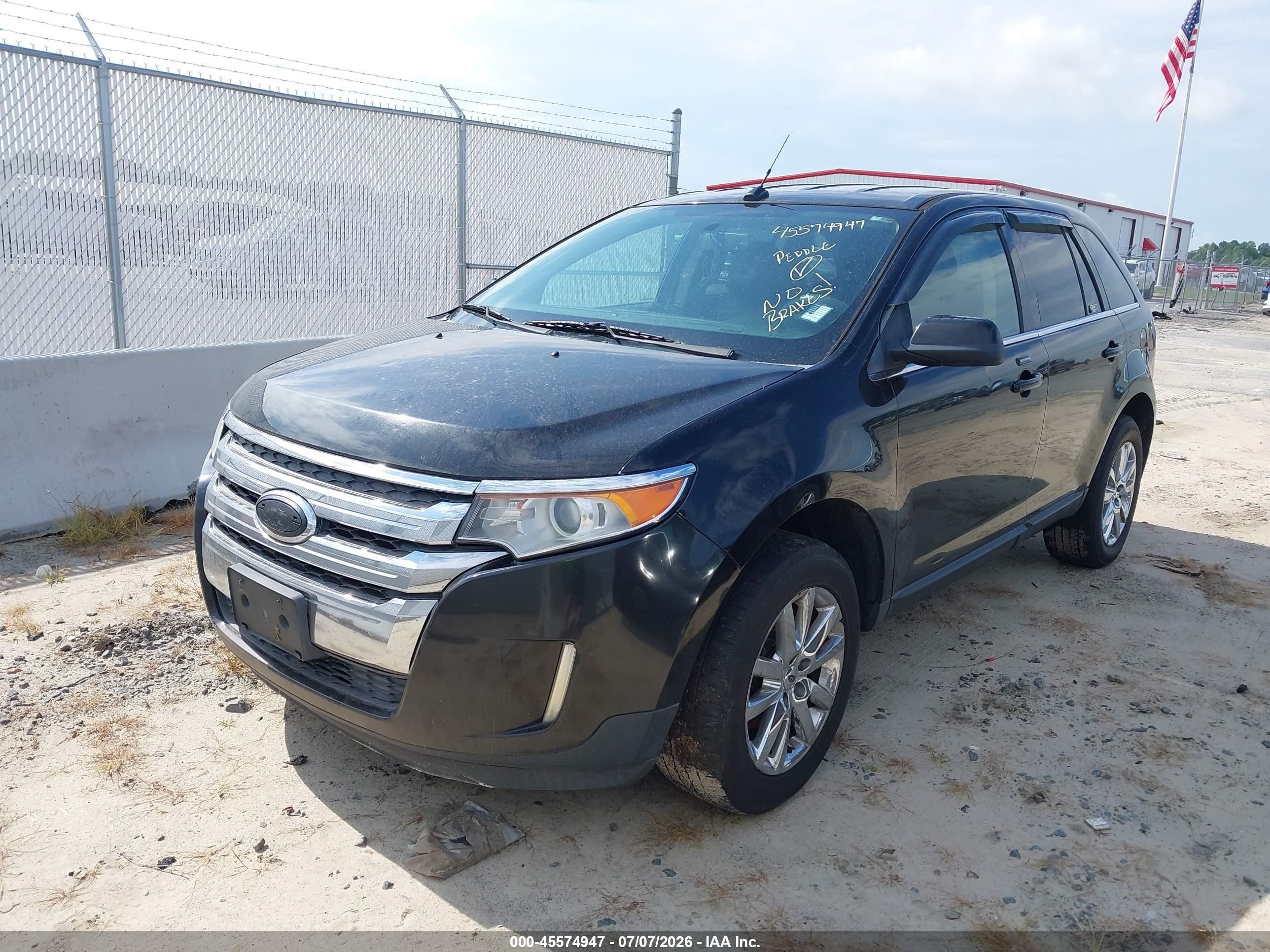 2014 Ford Edge Limited Black vin: 2FMDK4KC4EBA19873