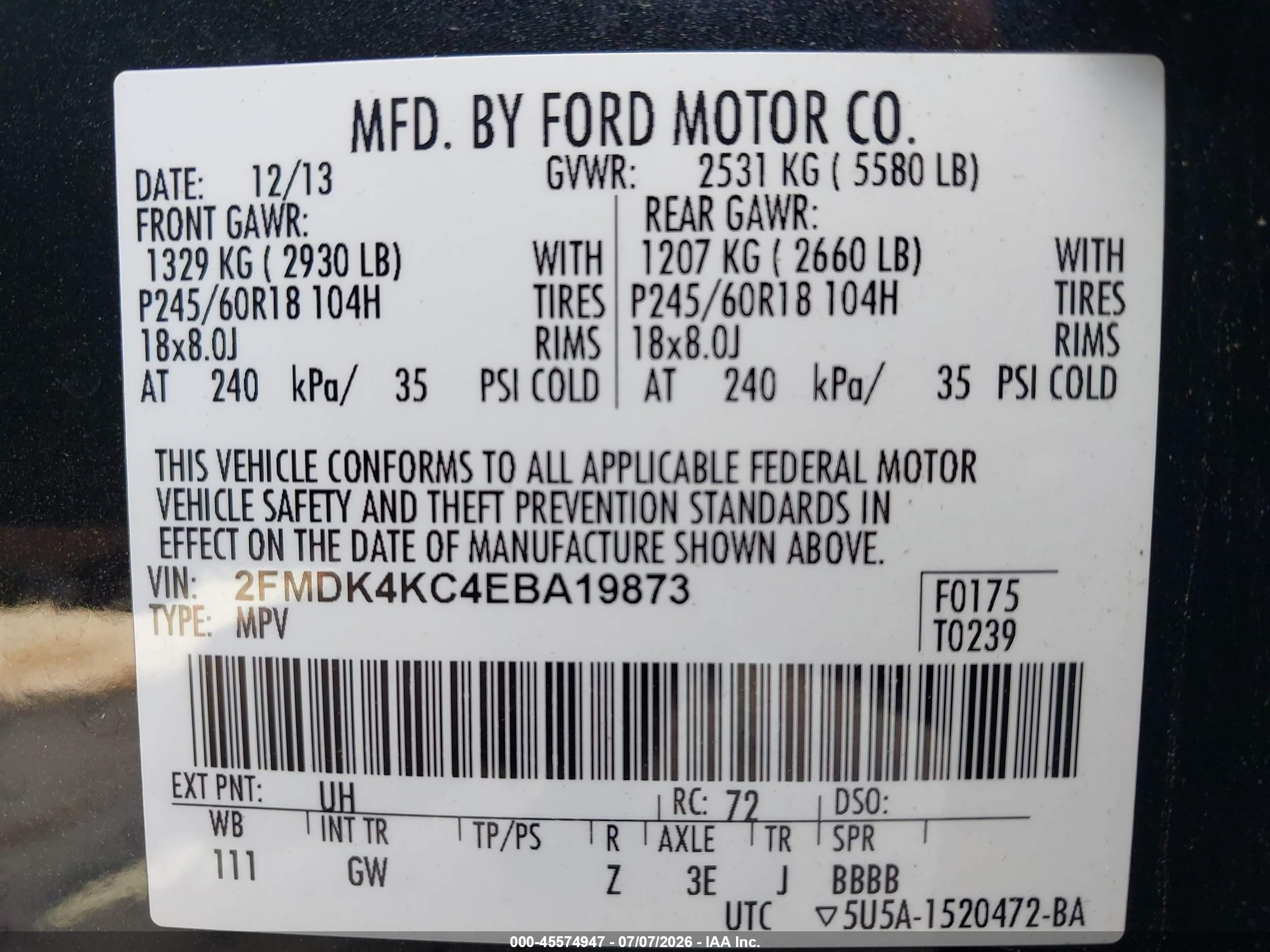 2014 Ford Edge Limited Black vin: 2FMDK4KC4EBA19873
