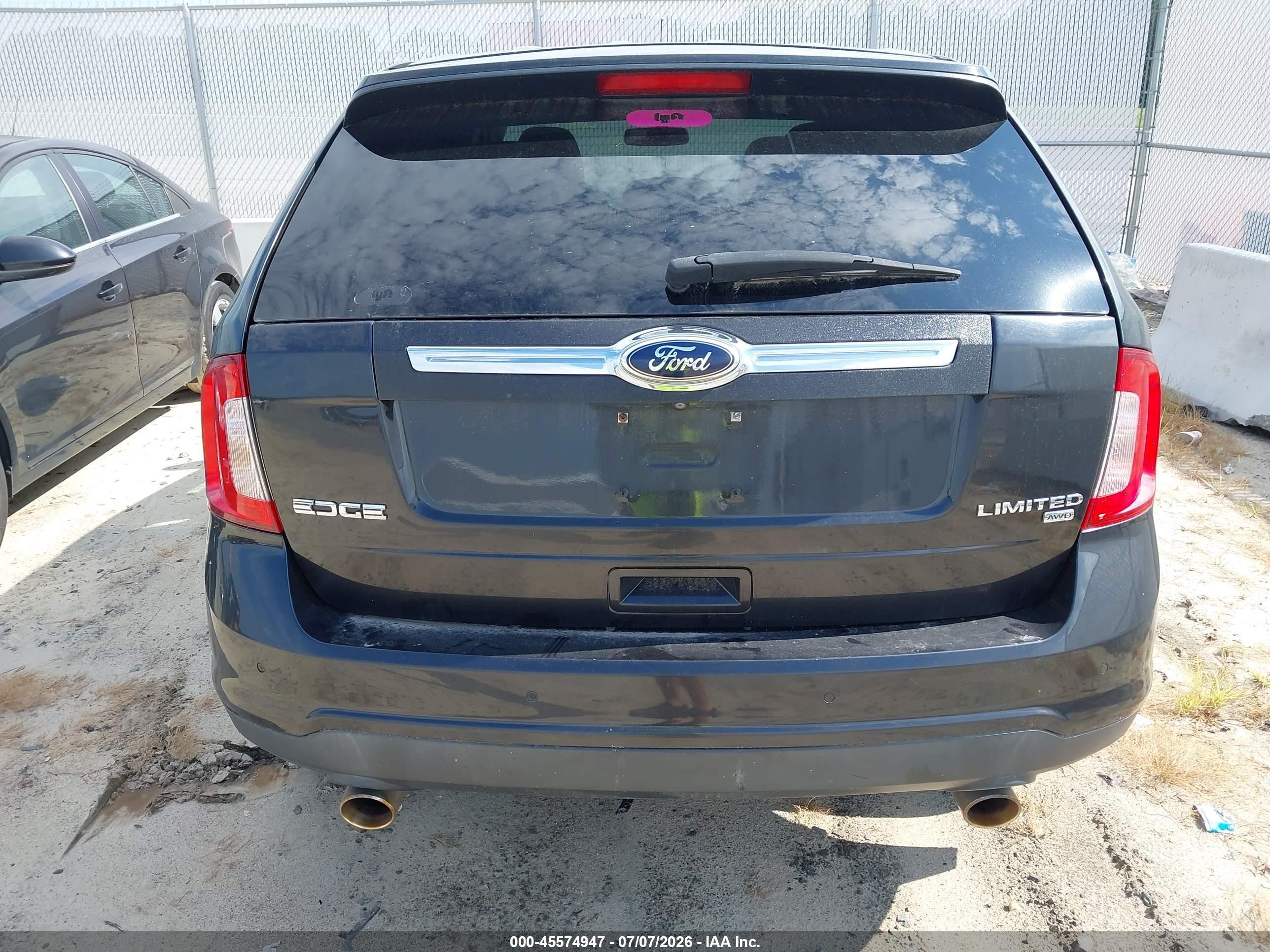 2014 Ford Edge Limited Black vin: 2FMDK4KC4EBA19873