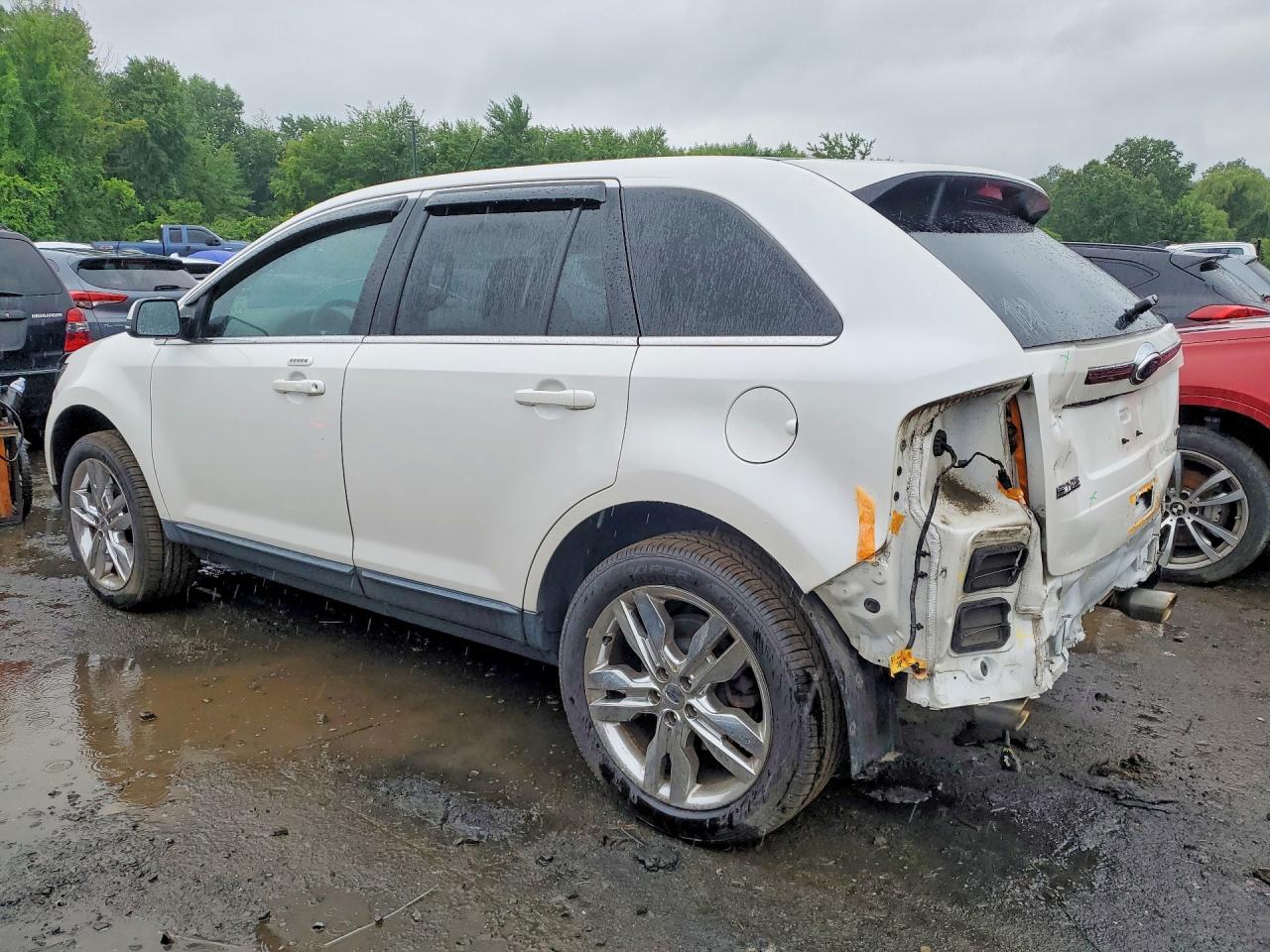2014 Ford Edge Limited White vin: 2FMDK4KC4EBA64859