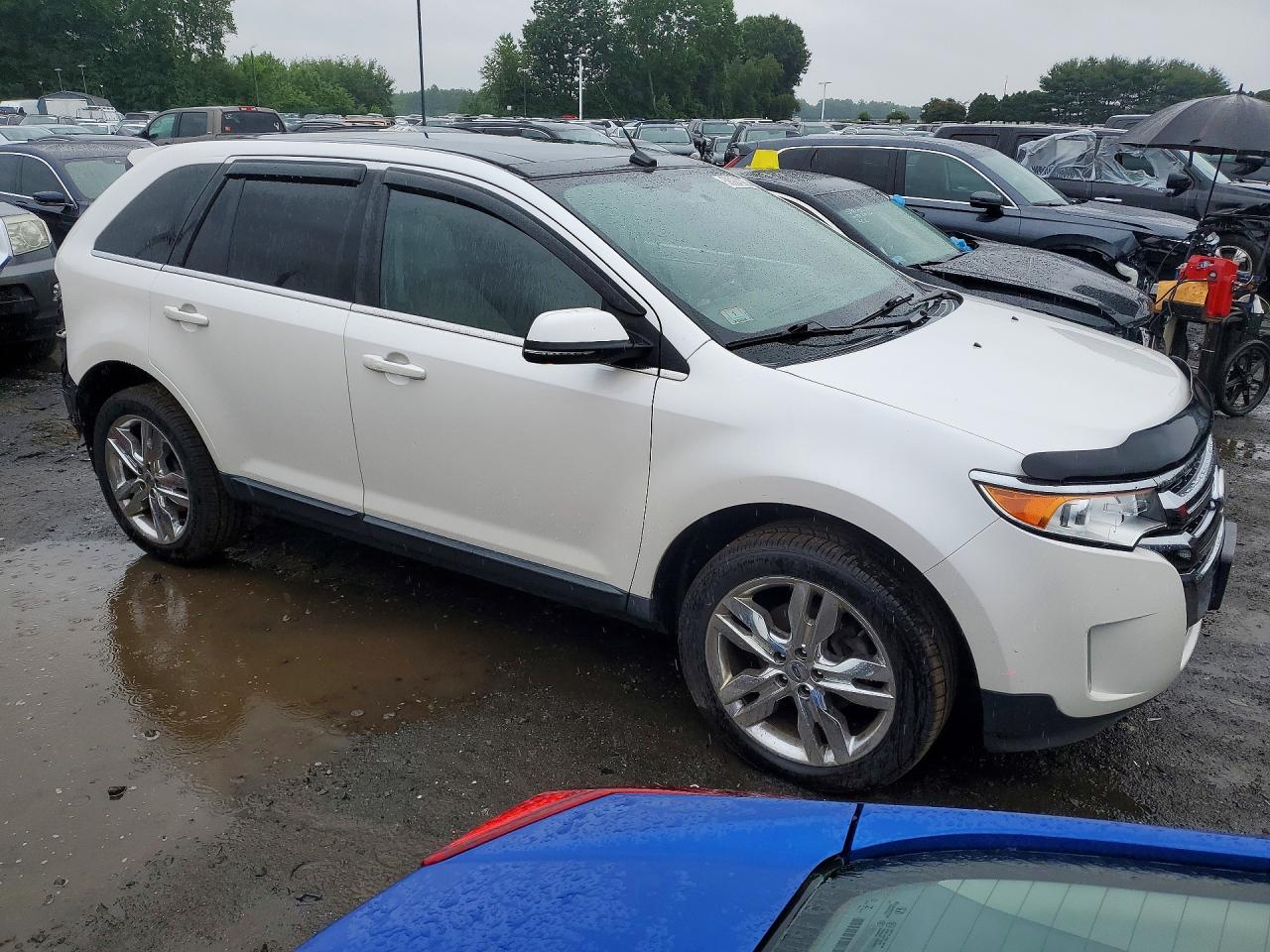 2014 Ford Edge Limited White vin: 2FMDK4KC4EBA64859