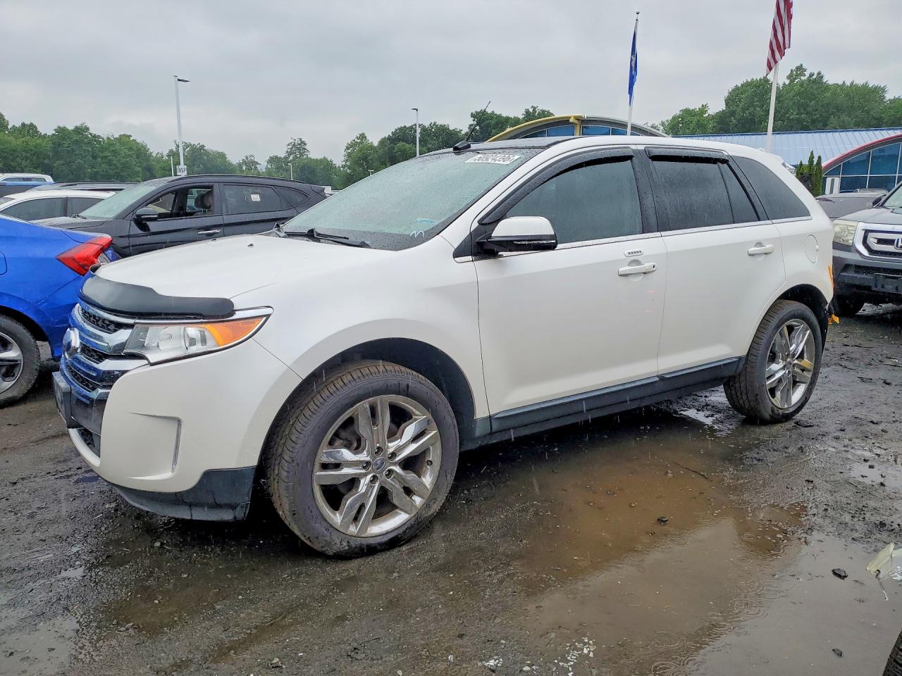 2014 Ford Edge Limited White vin: 2FMDK4KC4EBA64859