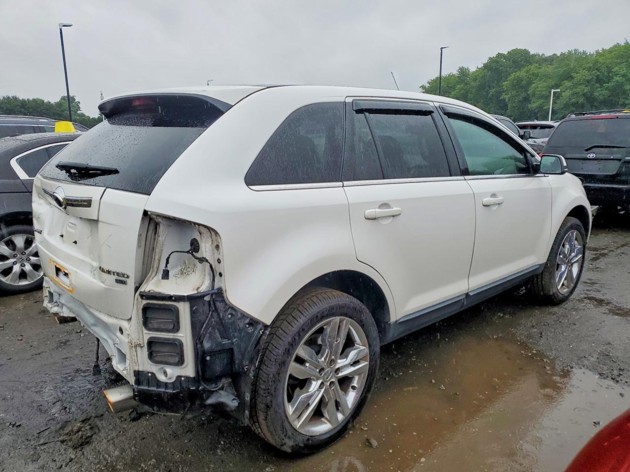 2014 Ford Edge Limited White vin: 2FMDK4KC4EBA64859