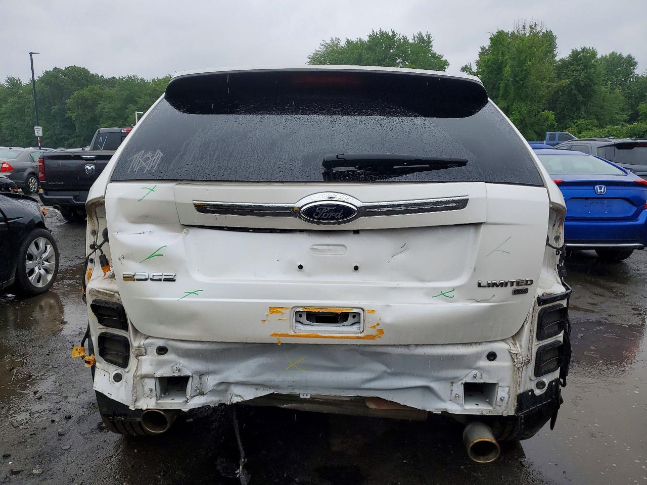 2014 Ford Edge Limited White vin: 2FMDK4KC4EBA64859