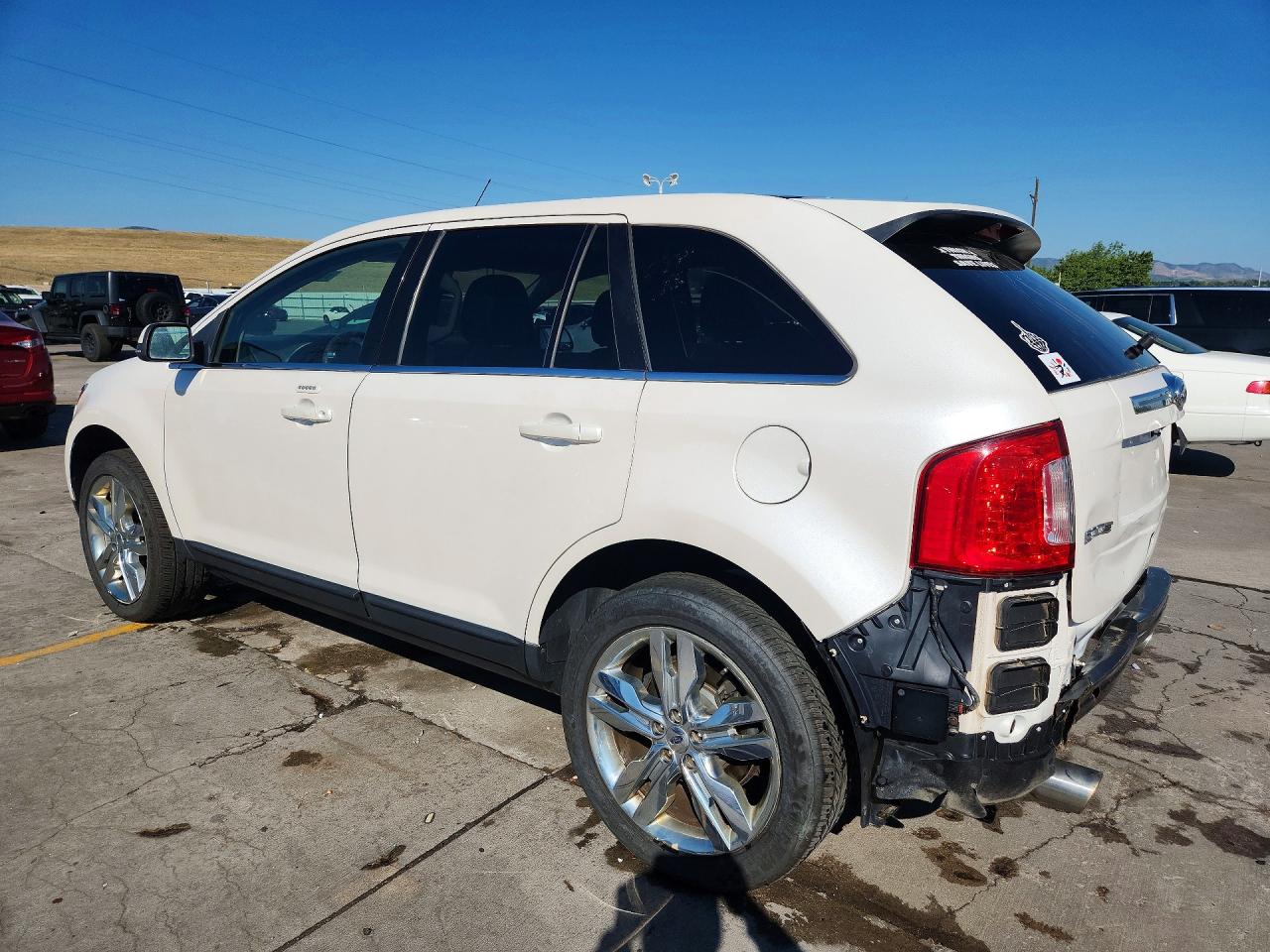 2014 Ford Edge Limited White vin: 2FMDK4KC4EBB62788
