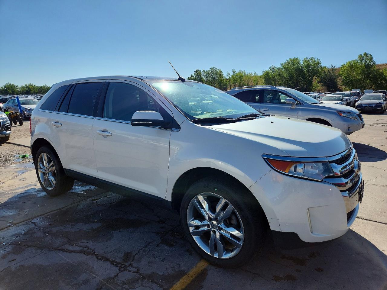 2014 Ford Edge Limited White vin: 2FMDK4KC4EBB62788