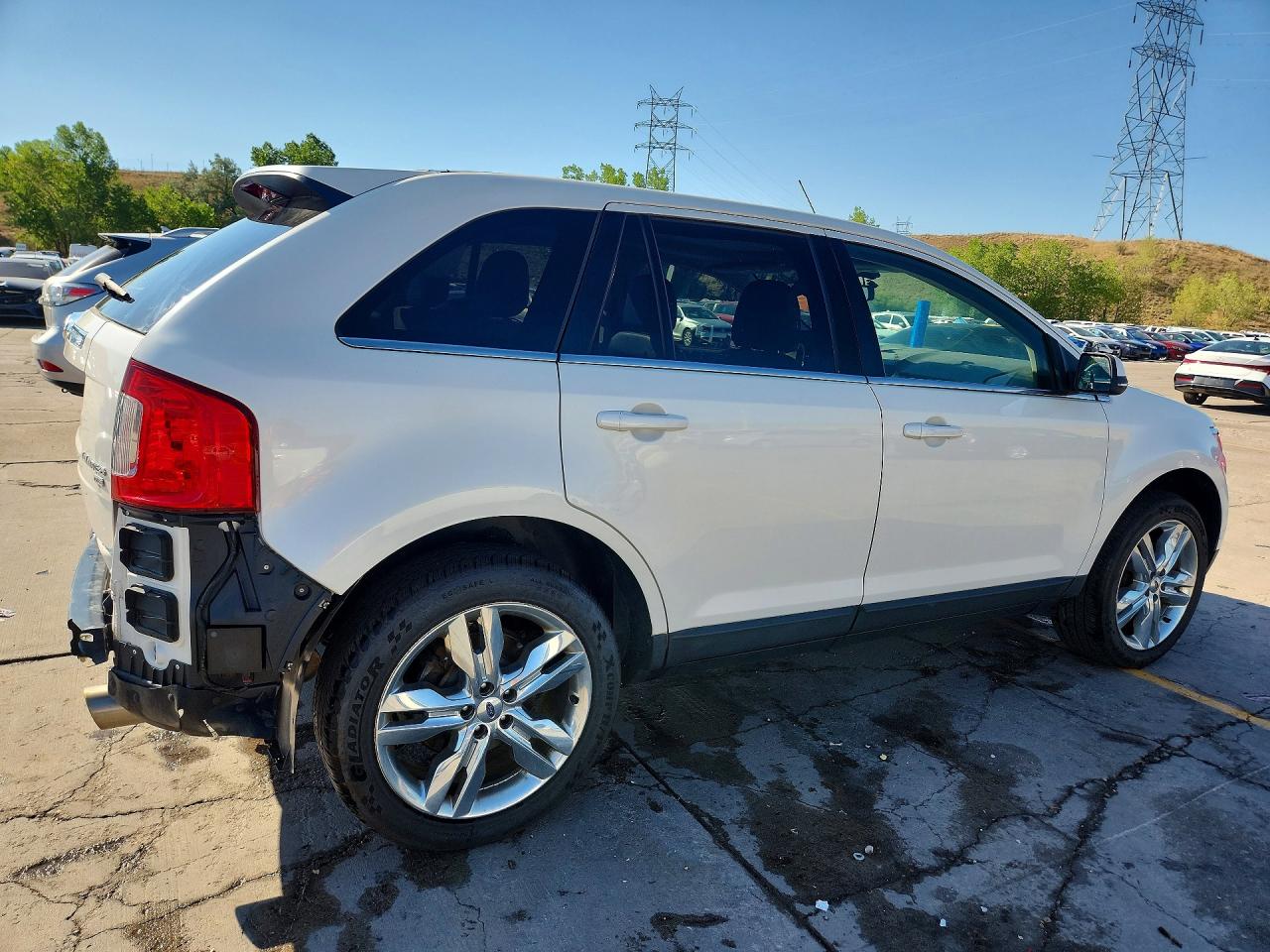 2014 Ford Edge Limited White vin: 2FMDK4KC4EBB62788