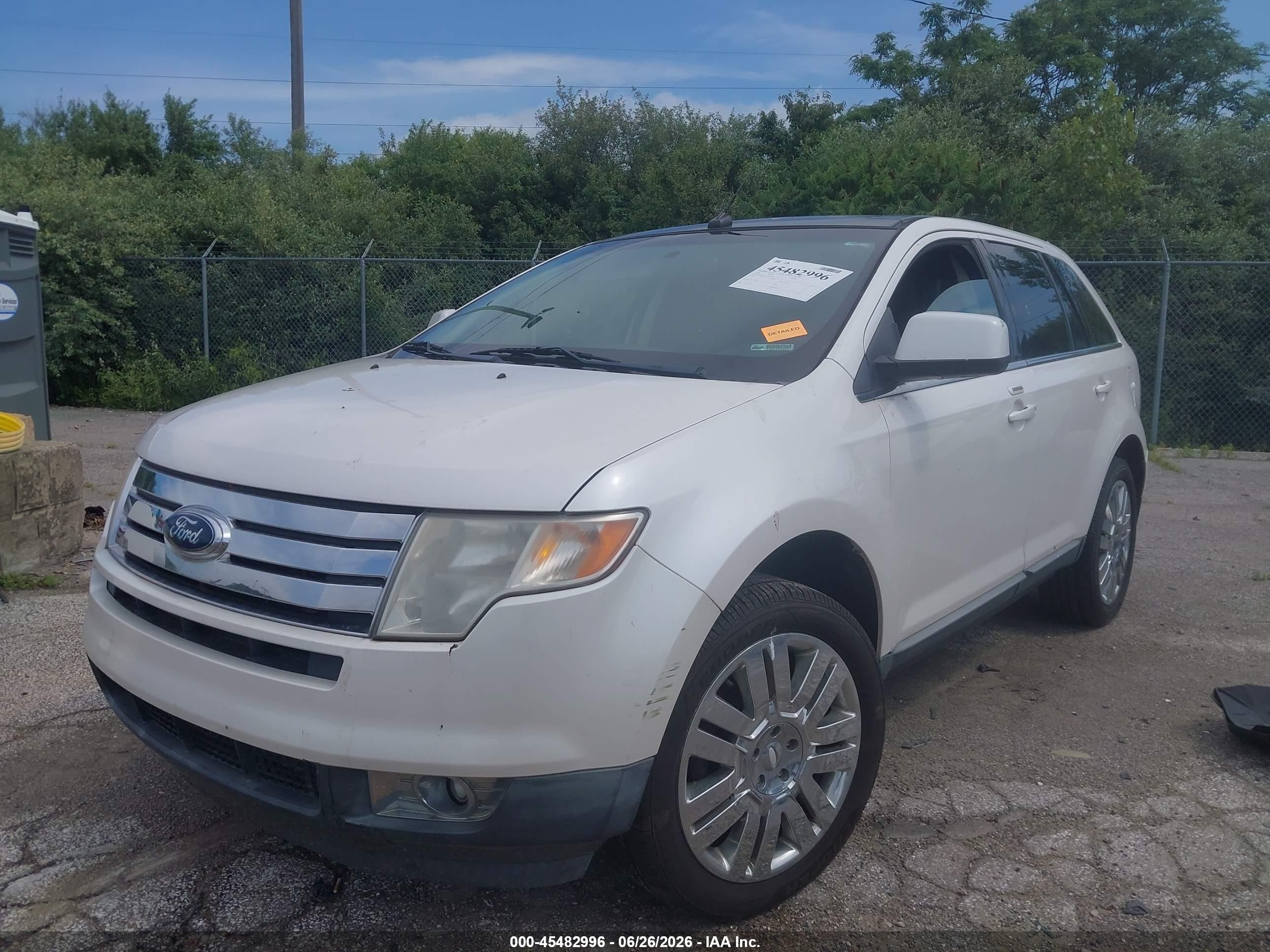 2010 Ford Edge Limited White vin: 2FMDK4KC5ABA48230