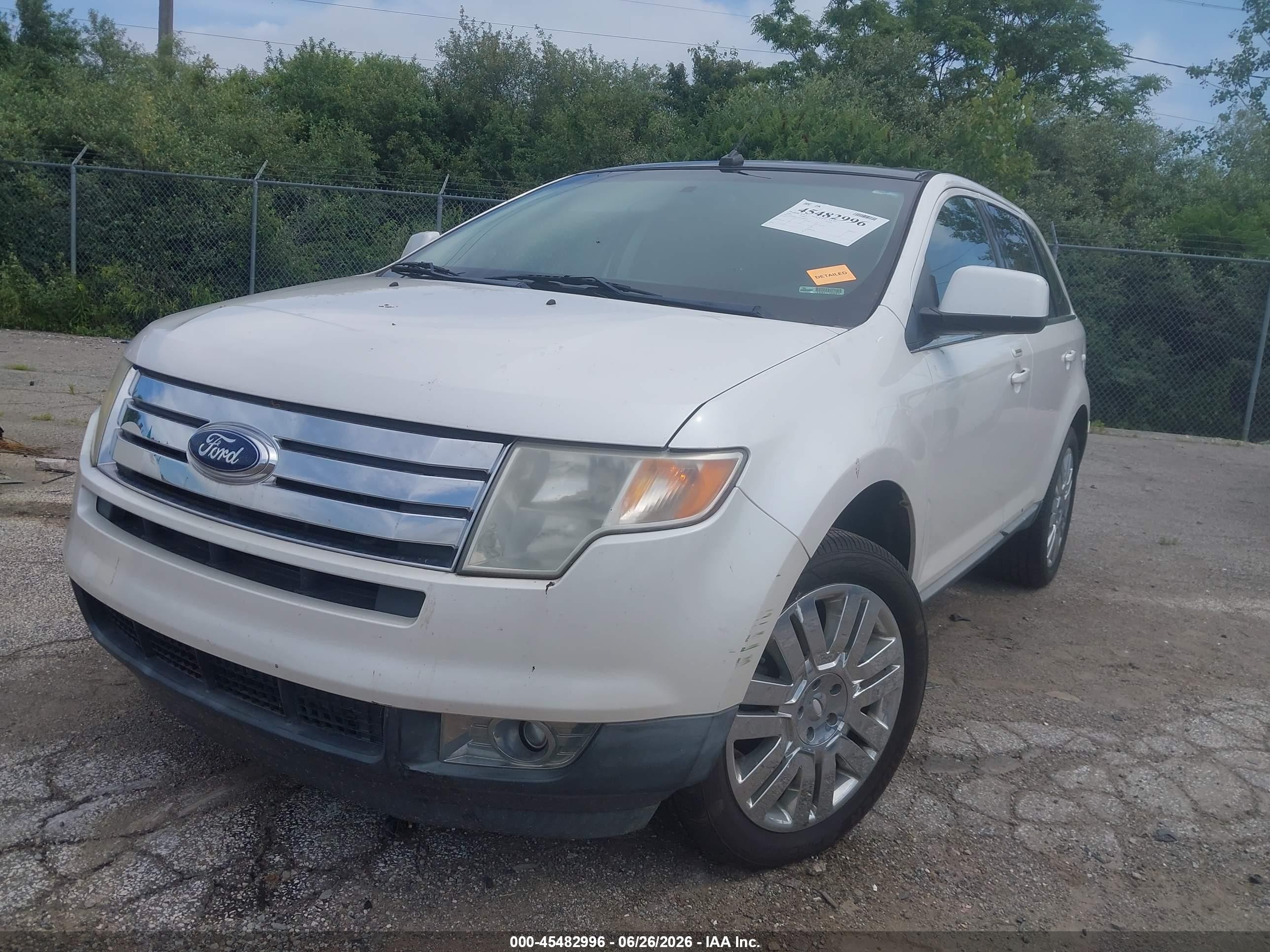 2010 Ford Edge Limited White vin: 2FMDK4KC5ABA48230