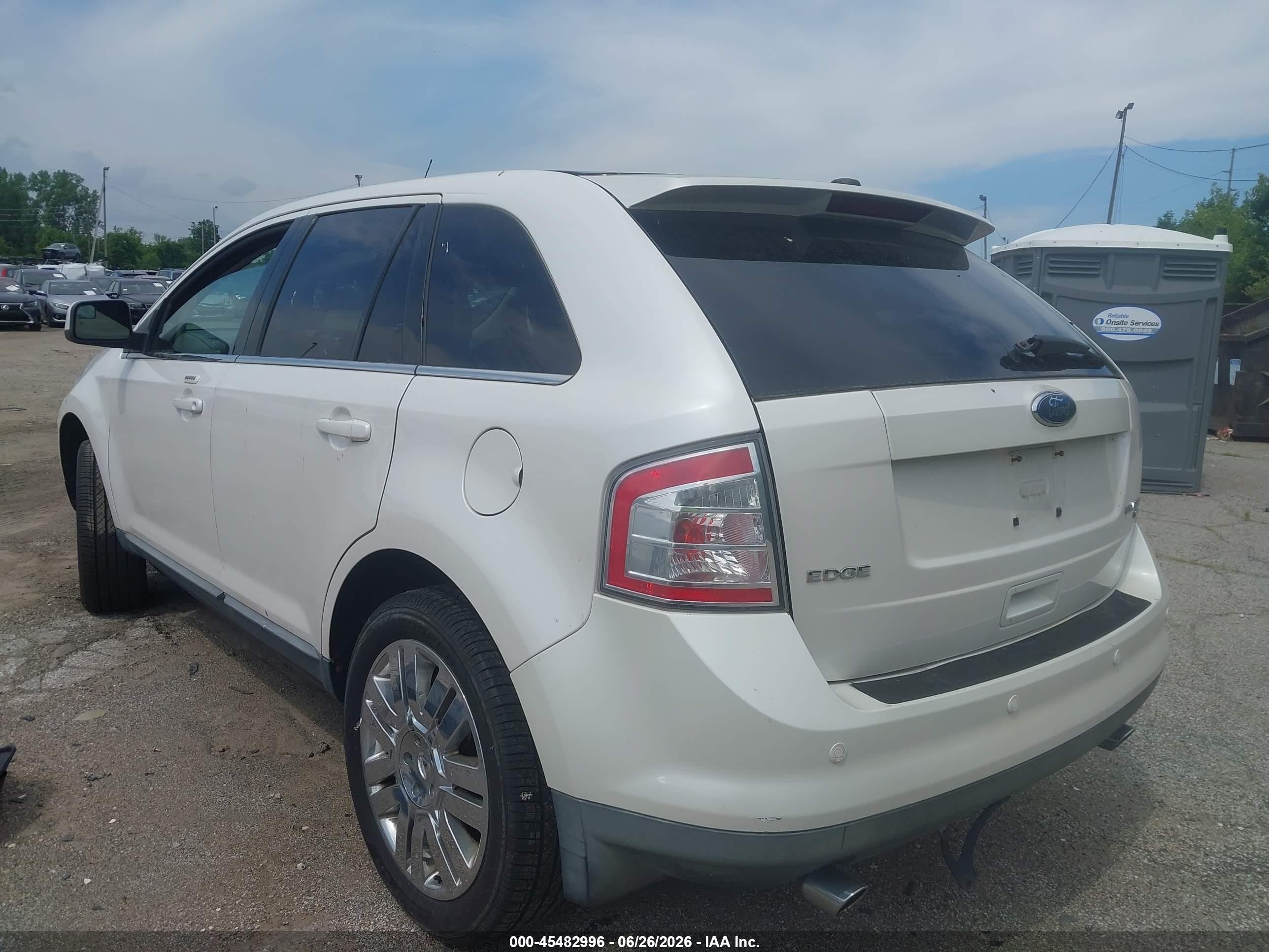 2010 Ford Edge Limited White vin: 2FMDK4KC5ABA48230