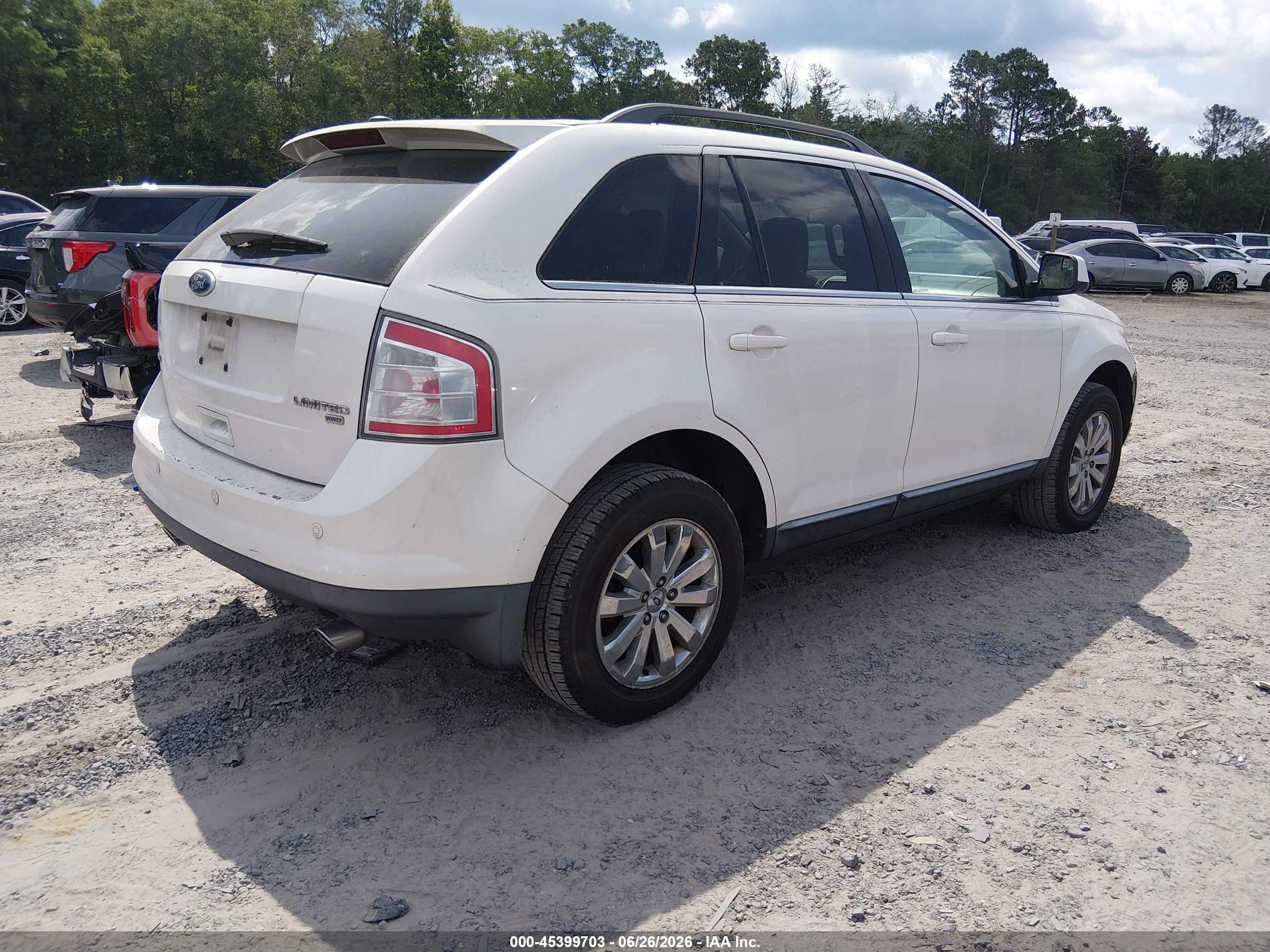 2010 Ford Edge Limited White vin: 2FMDK4KC5ABB46559