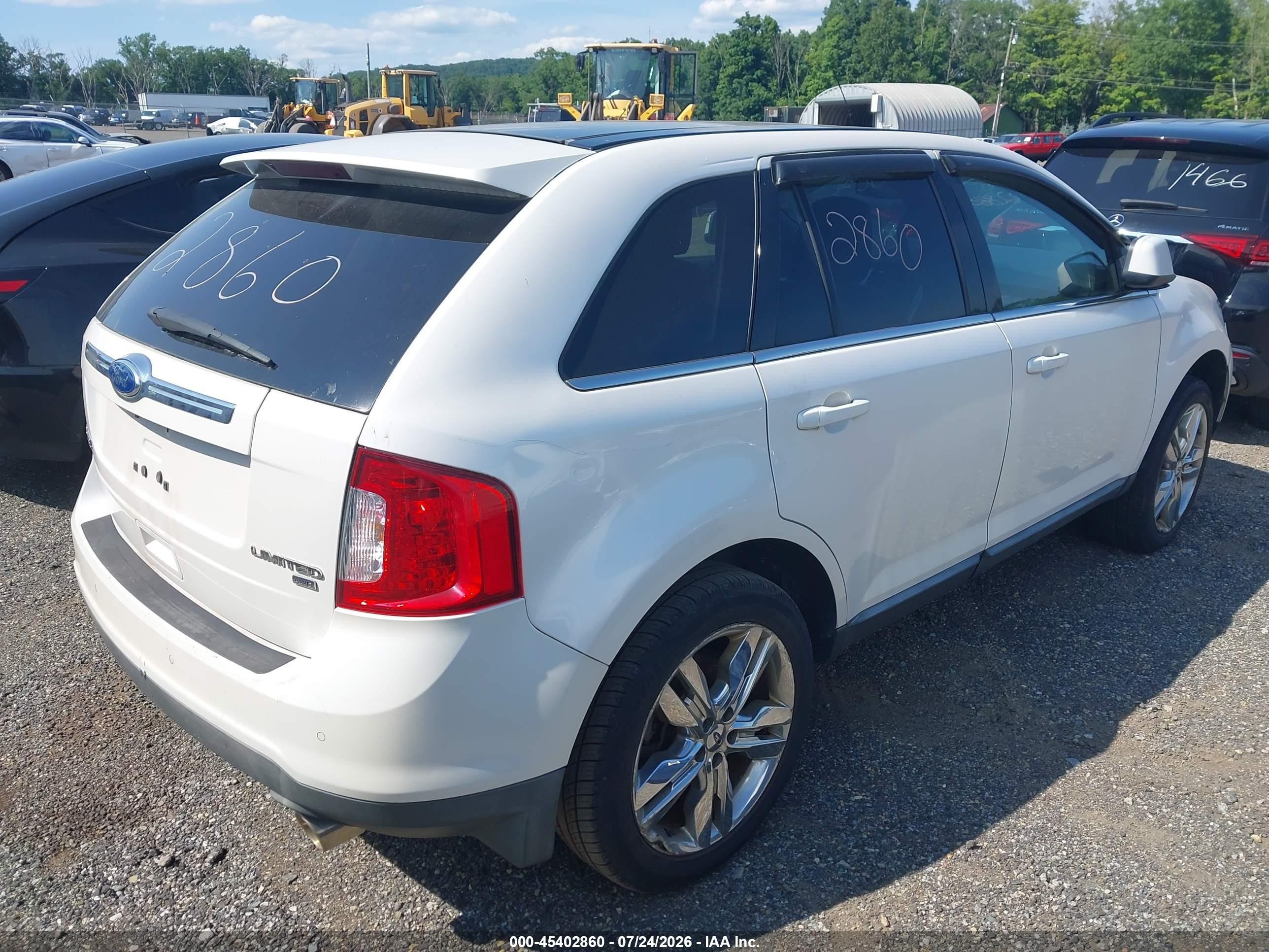 2011 Ford Edge Limited White vin: 2FMDK4KC5BBA14631