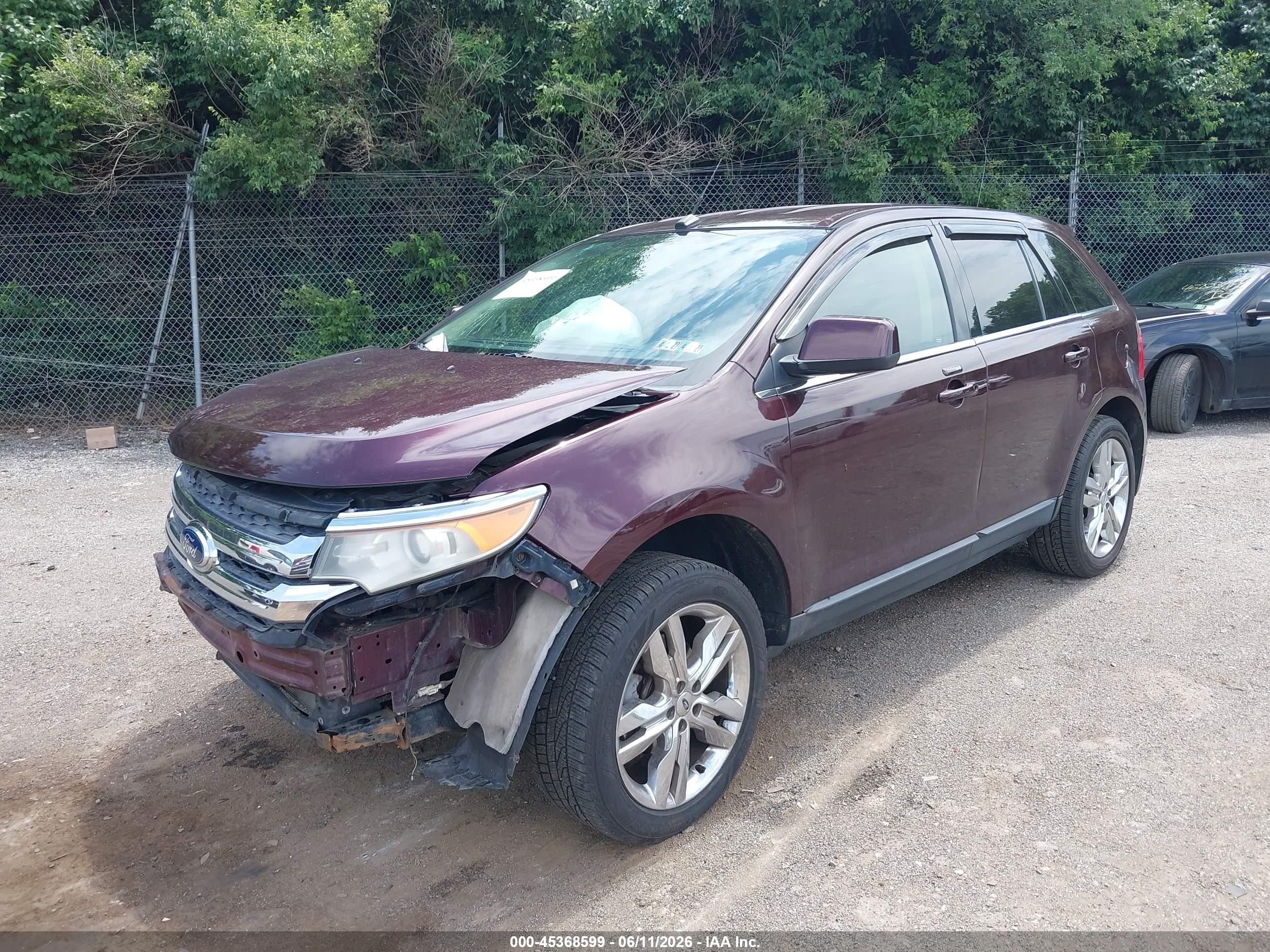 2011 Ford Edge Limited Burgundy vin: 2FMDK4KC5BBA17741