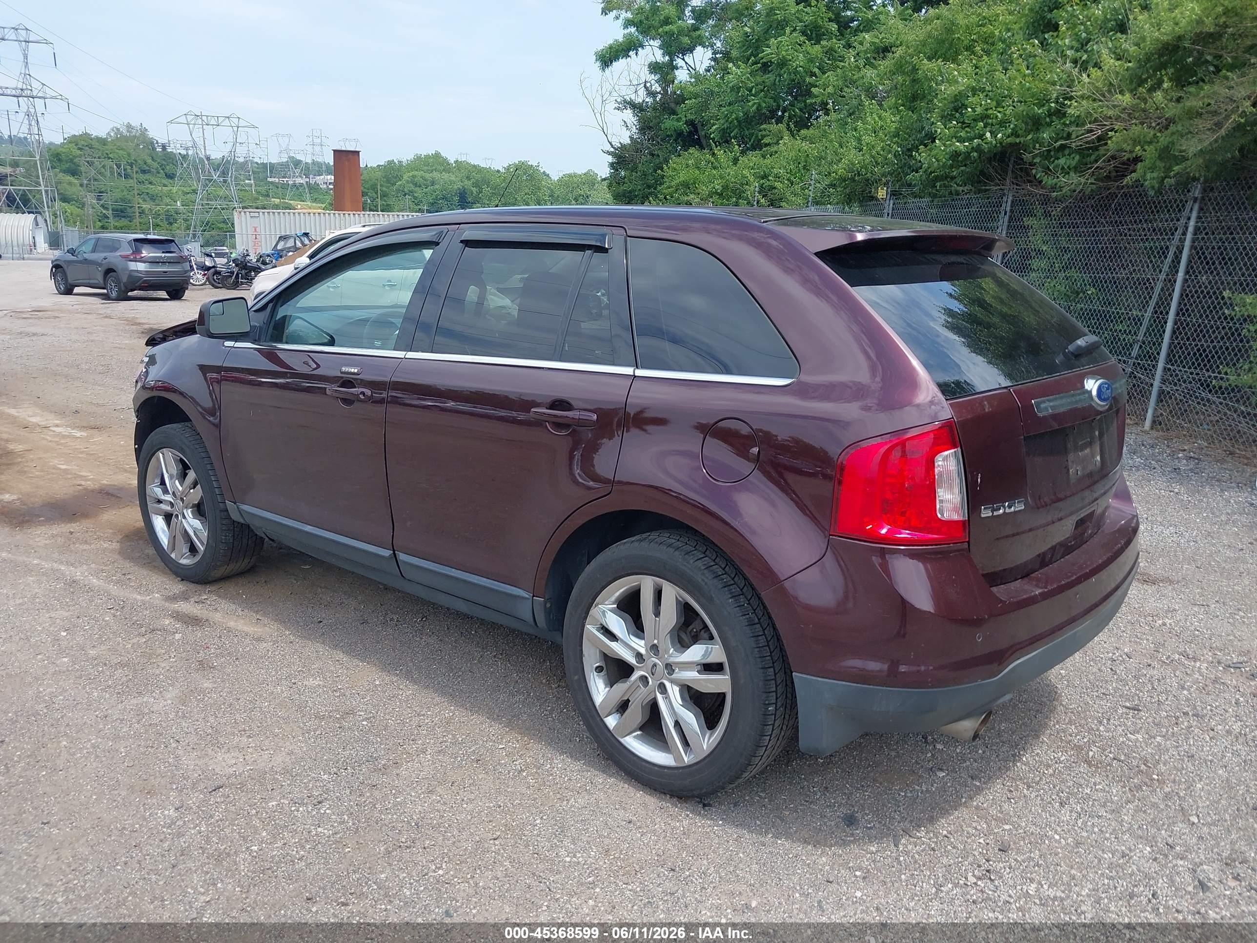2011 Ford Edge Limited Burgundy vin: 2FMDK4KC5BBA17741