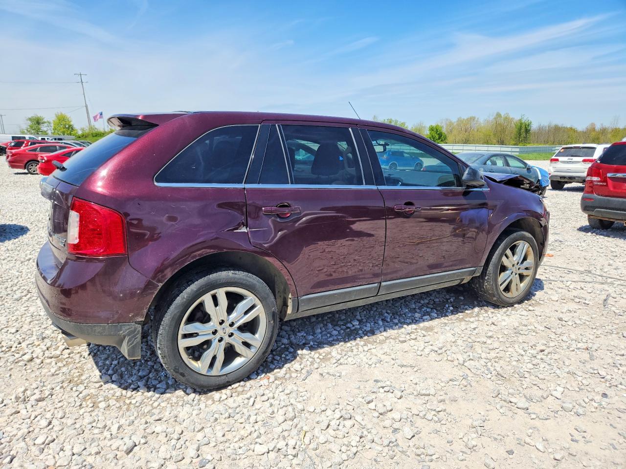 2011 Ford Edge Limited Burgundy vin: 2FMDK4KC5BBA34880