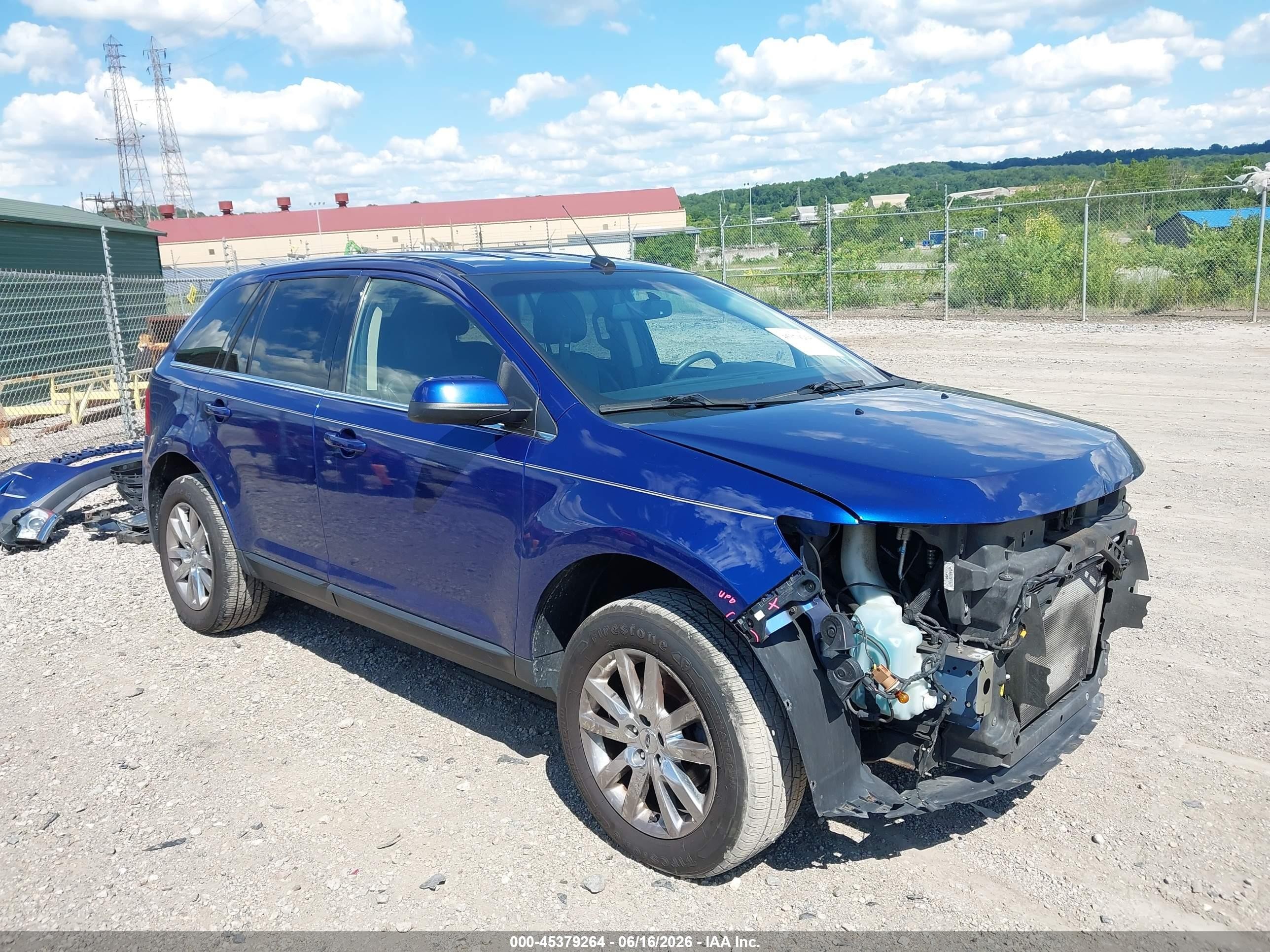 2013 Ford Edge Limited Blue vin: 2FMDK4KC5DBA17886