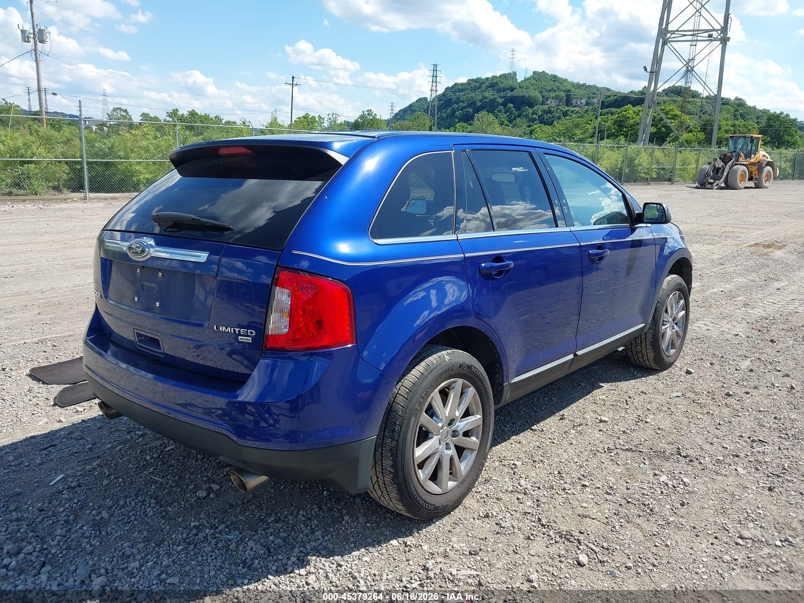 2013 Ford Edge Limited Blue vin: 2FMDK4KC5DBA17886