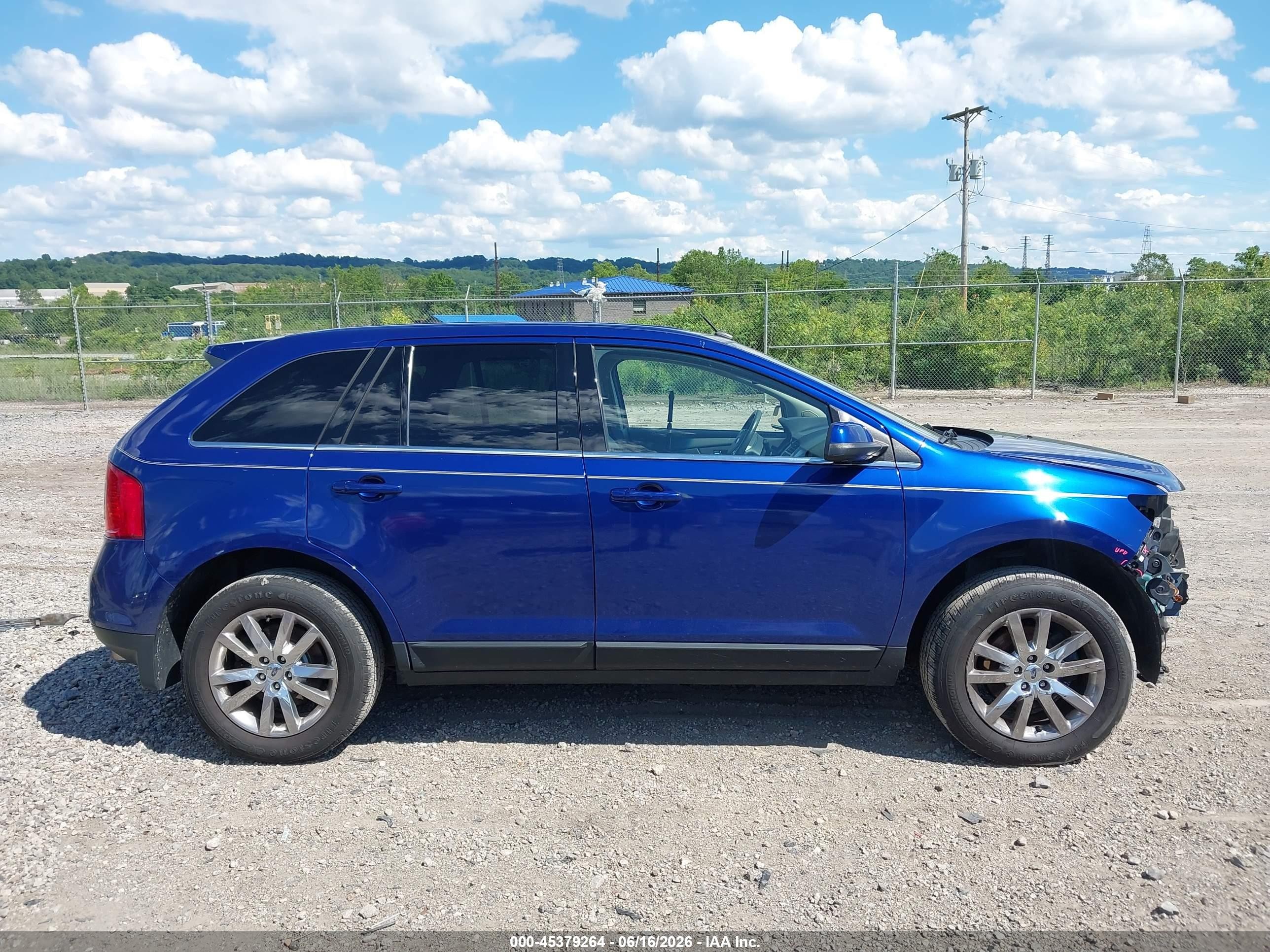 2013 Ford Edge Limited Blue vin: 2FMDK4KC5DBA17886