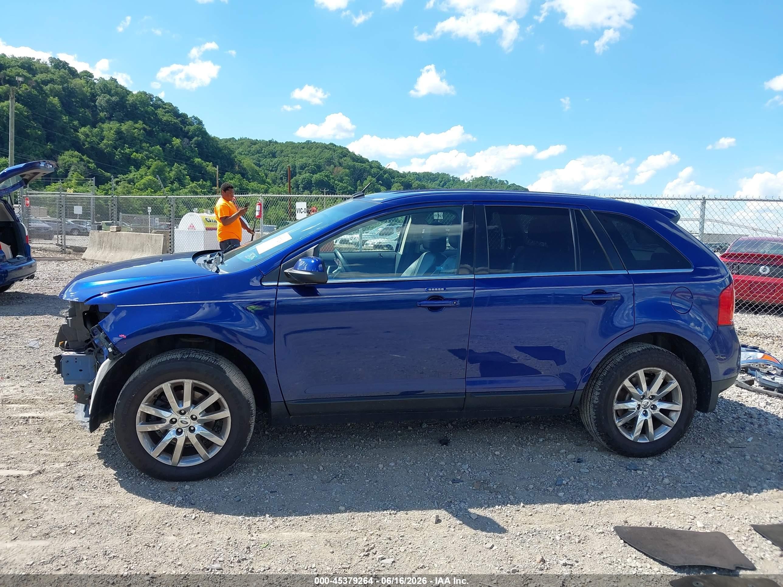 2013 Ford Edge Limited Blue vin: 2FMDK4KC5DBA17886