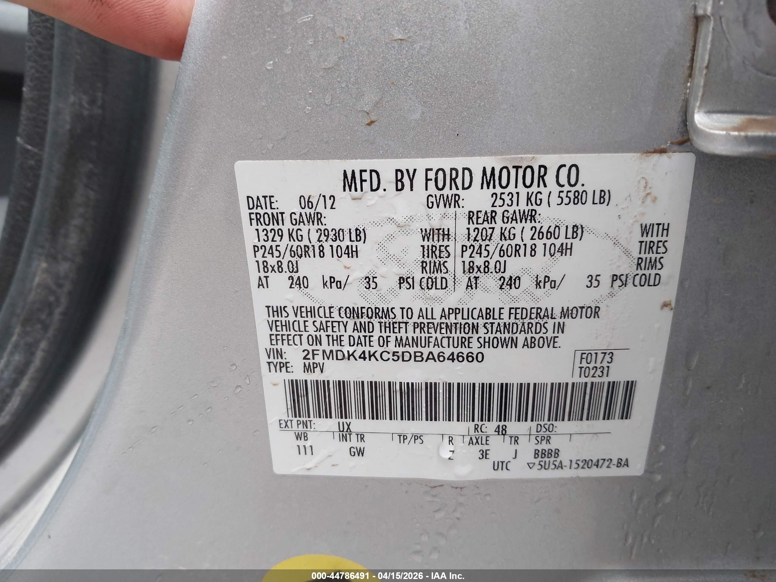 2013 Ford Edge Limited Silver vin: 2FMDK4KC5DBA64660