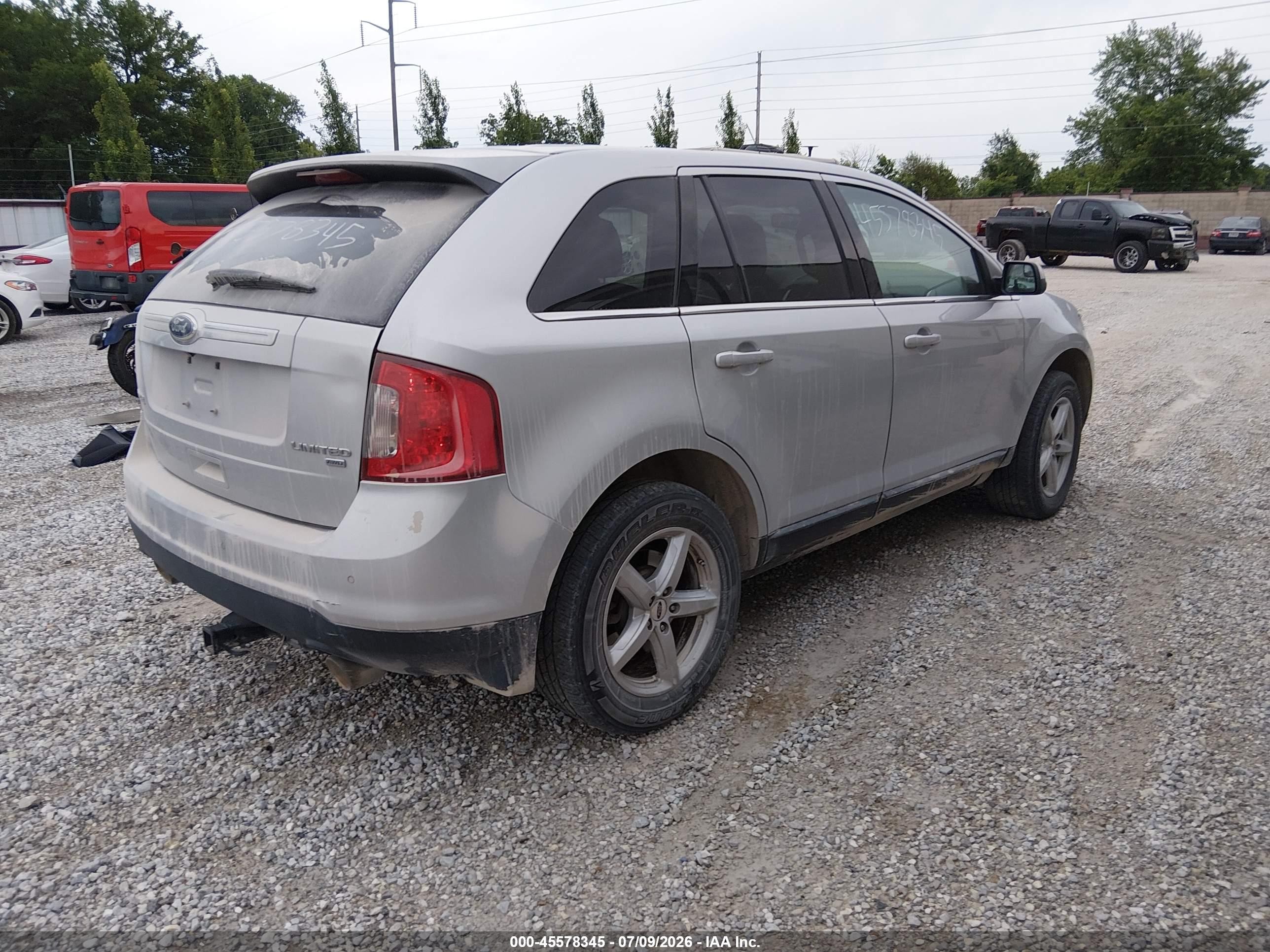 2013 Ford Edge Limited Silver vin: 2FMDK4KC5DBA76971