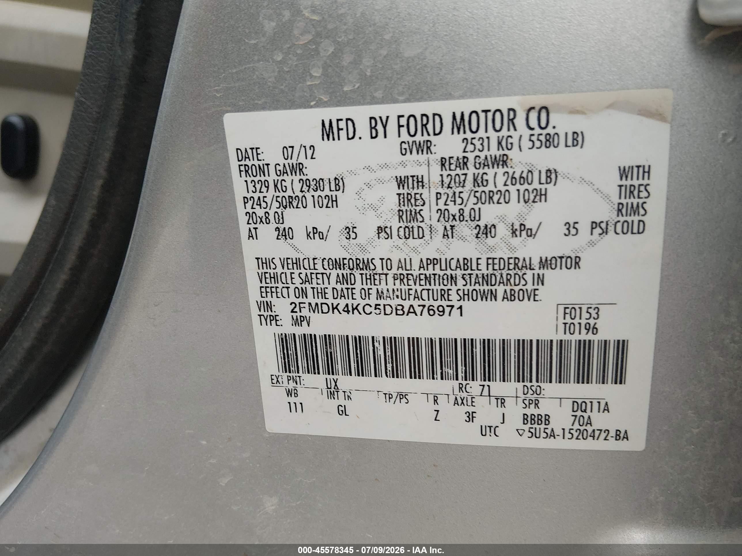 2013 Ford Edge Limited Silver vin: 2FMDK4KC5DBA76971