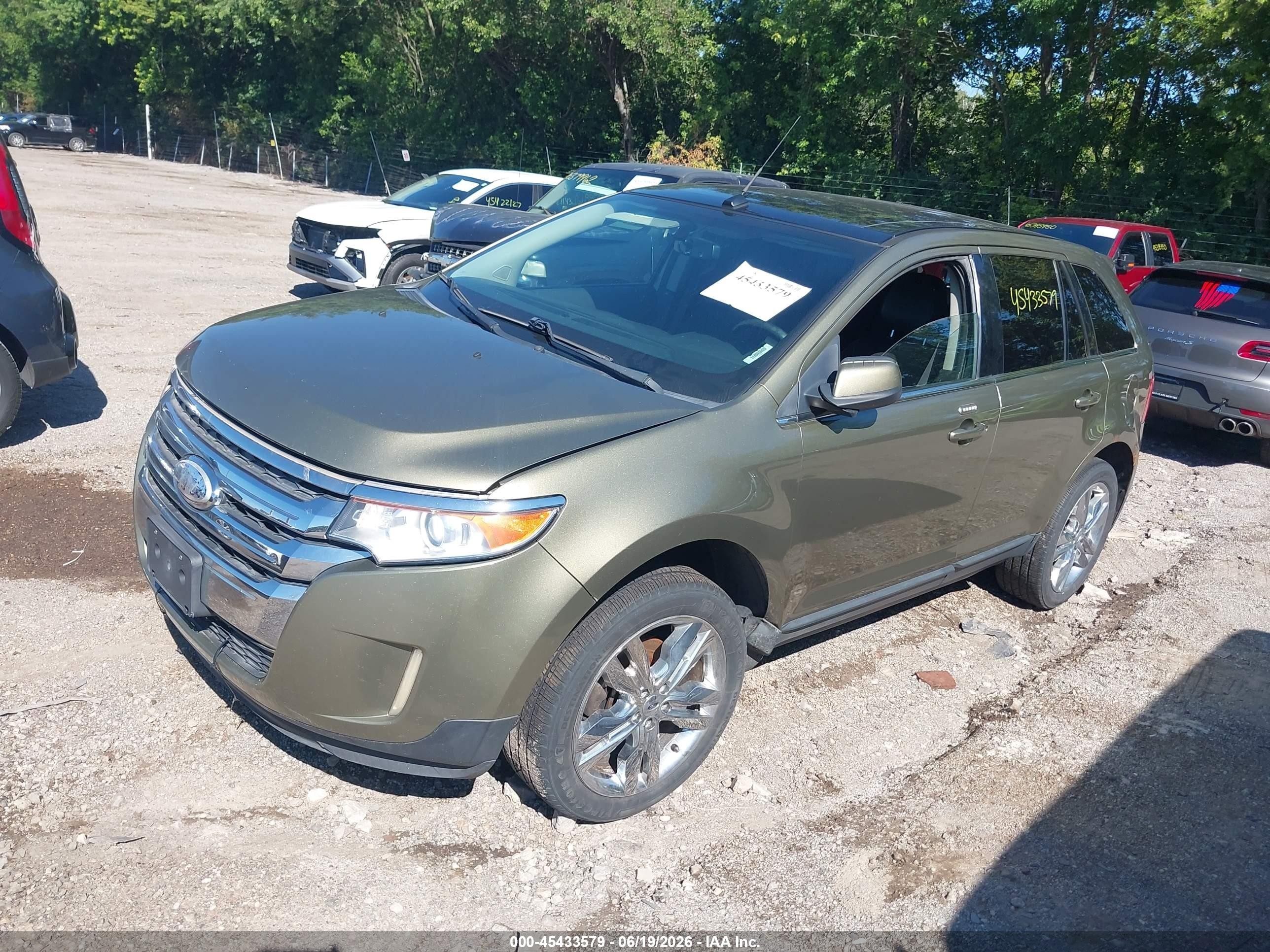 2013 Ford Edge Limited Green vin: 2FMDK4KC5DBB60708