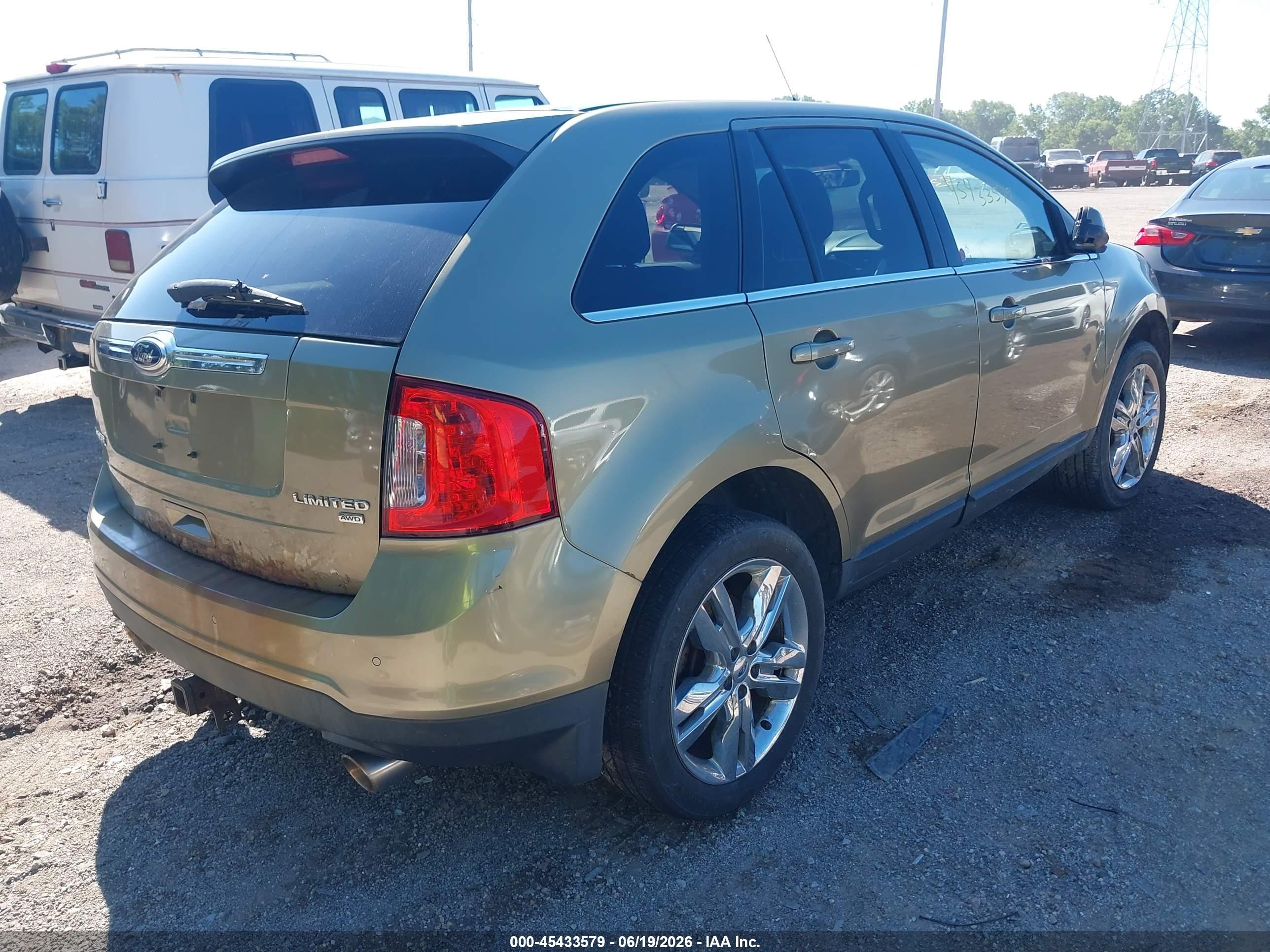 2013 Ford Edge Limited Green vin: 2FMDK4KC5DBB60708