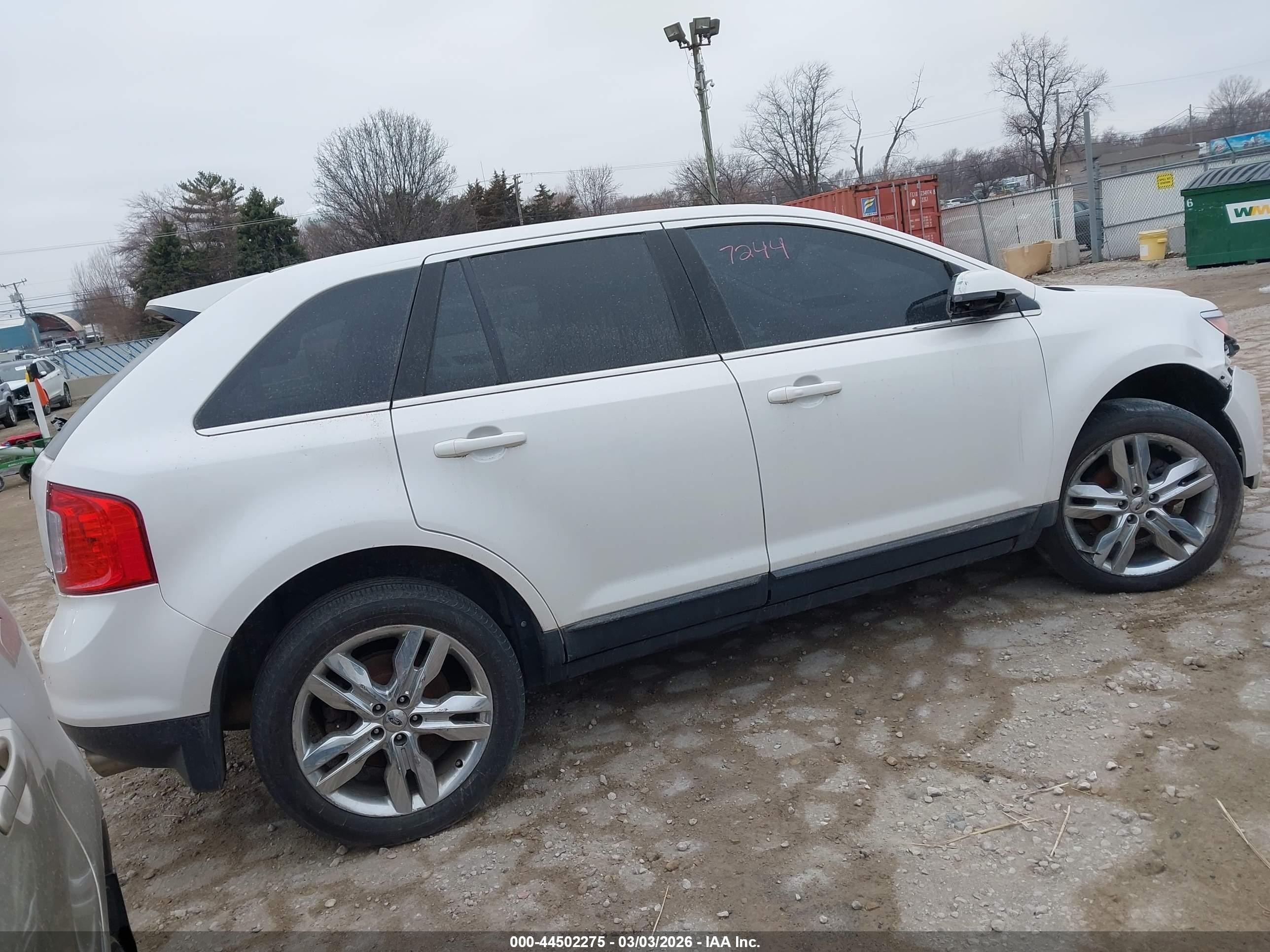 2013 Ford Edge Limited White vin: 2FMDK4KC5DBE24056