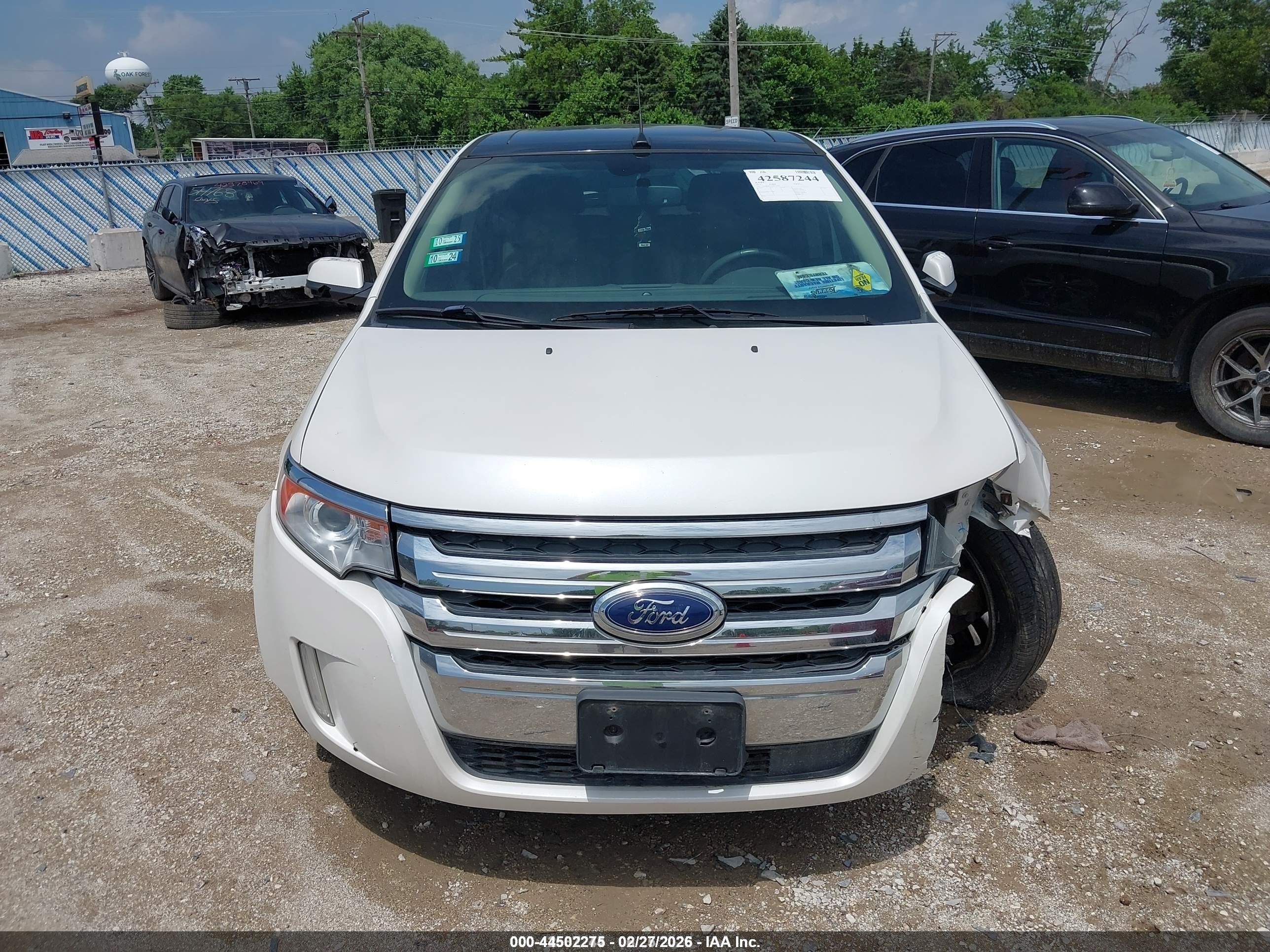 2013 Ford Edge Limited White vin: 2FMDK4KC5DBE24056