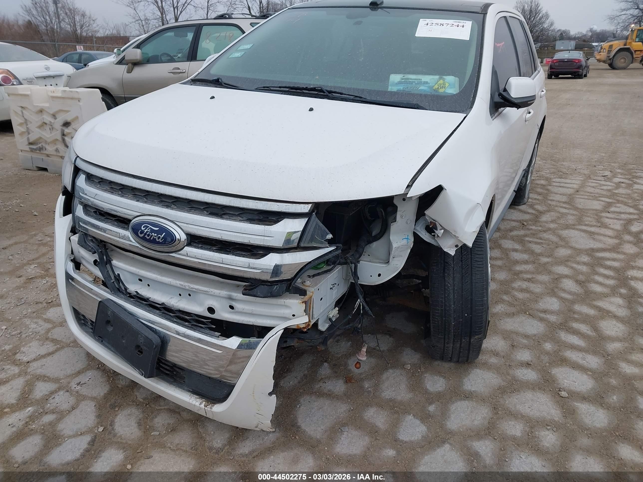 2013 Ford Edge Limited White vin: 2FMDK4KC5DBE24056