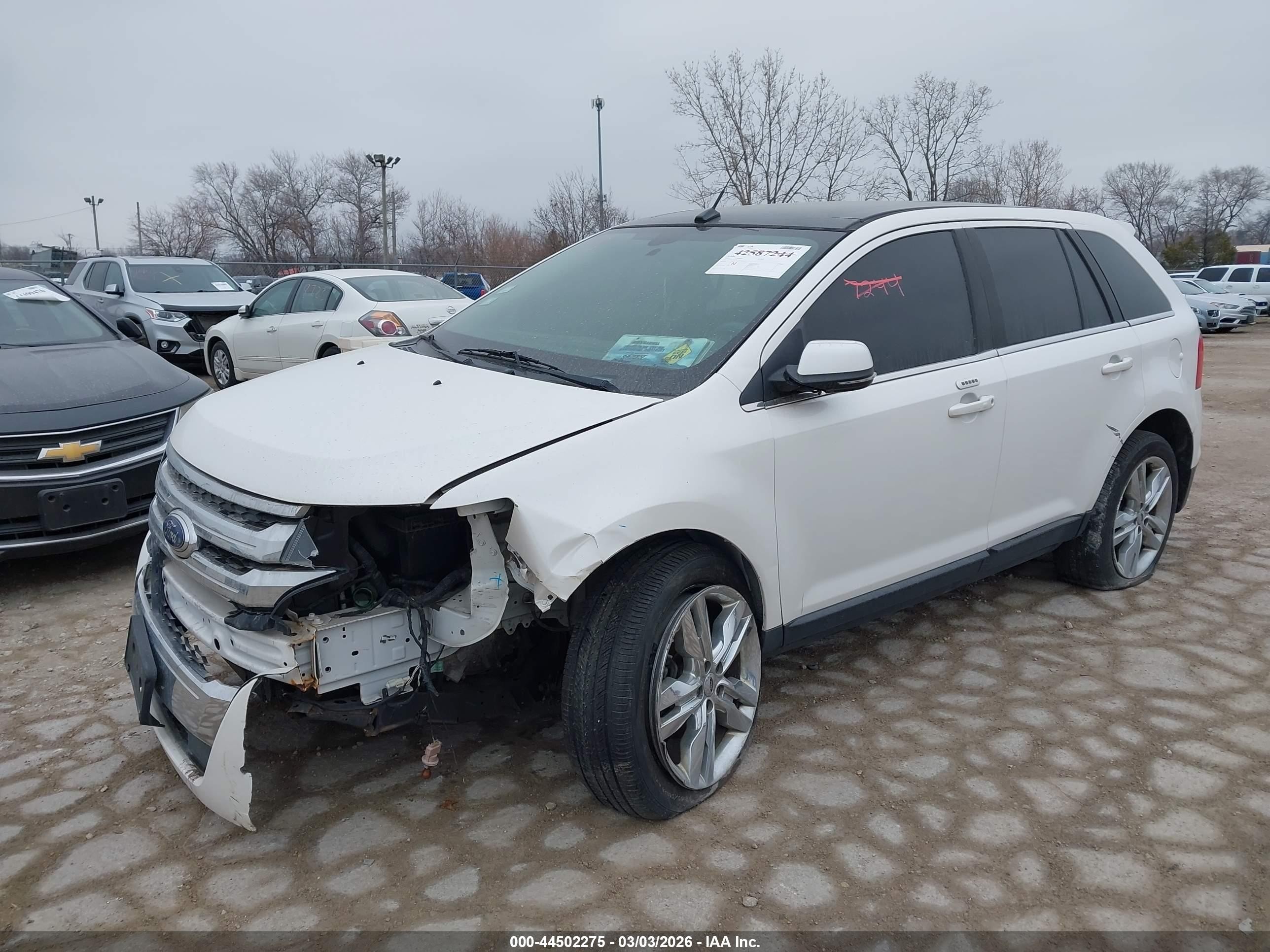 2013 Ford Edge Limited White vin: 2FMDK4KC5DBE24056