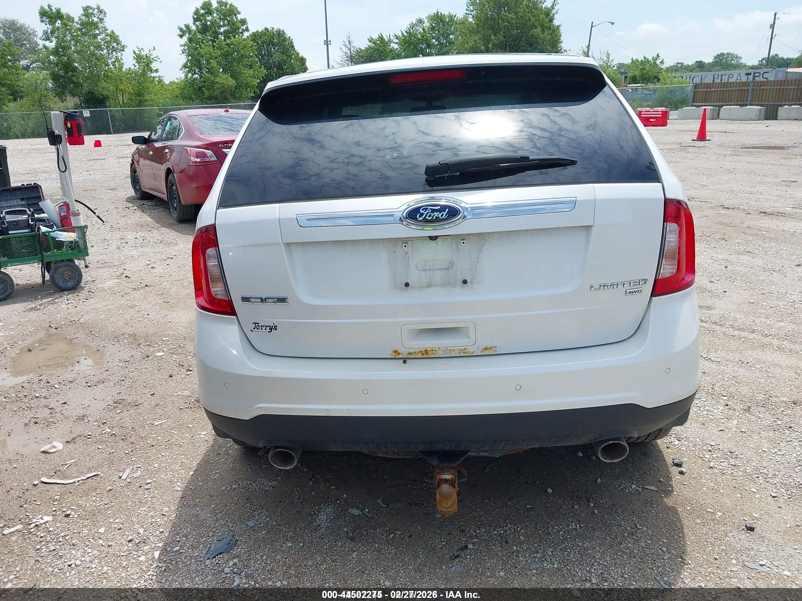 2013 Ford Edge Limited White vin: 2FMDK4KC5DBE24056