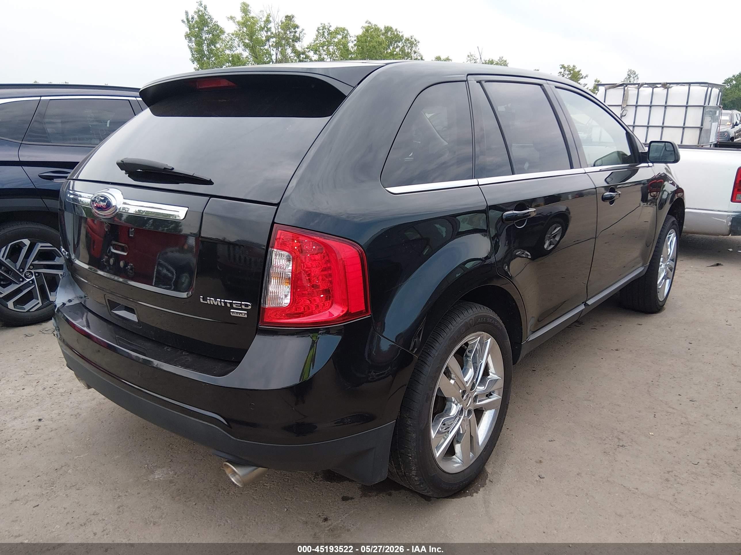 2014 Ford Edge Limited Черный vin: 2FMDK4KC5EBB45465